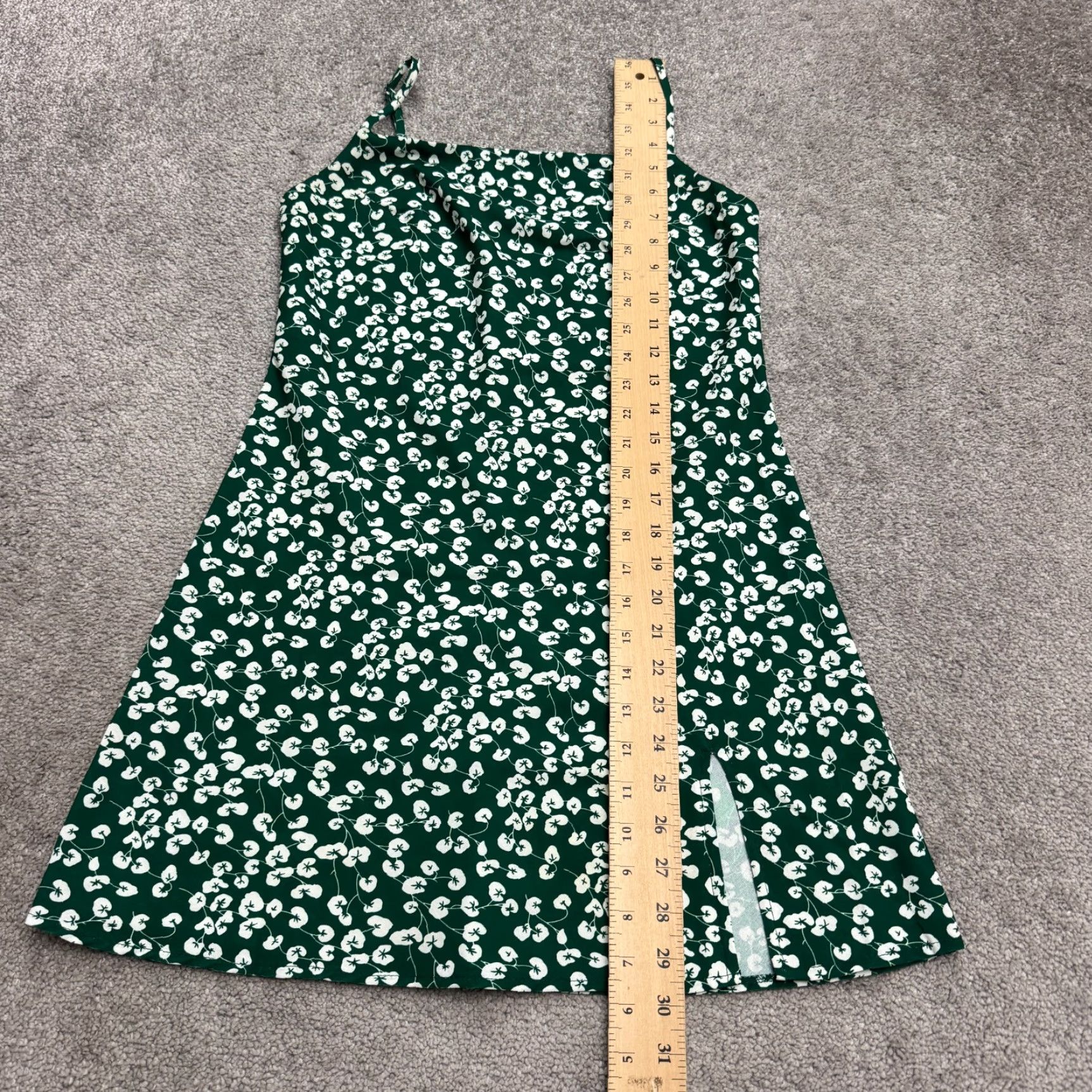 PRINCESS POLLY Princess Polly Dress Womens 4 Green White Floral Mini Slip Front Slit Sun Size S / US 4 / IT 40 - 7 Thumbnail