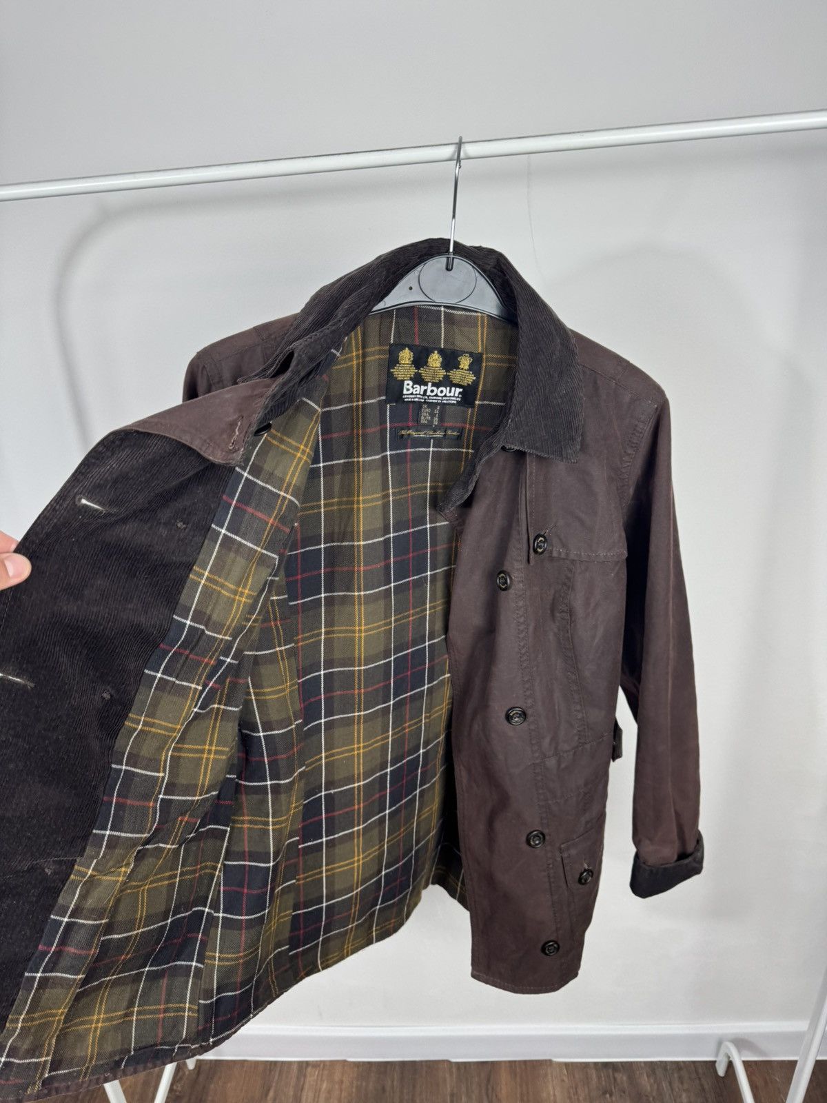 Barbour Barbour Women’s Waxed Double Breasted Jacket Brown UK8 Coat Size S / US 4 / IT 40 - 9 Thumbnail