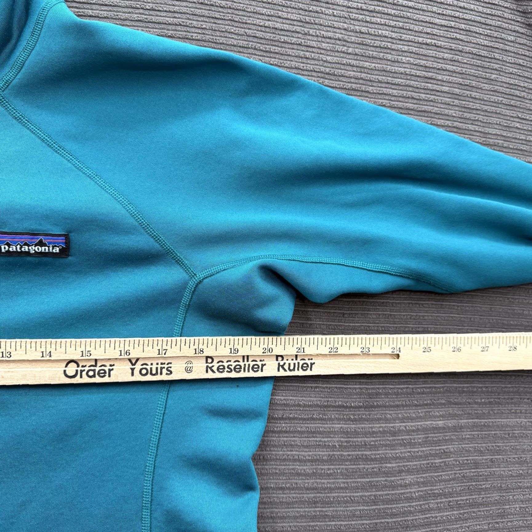 Patagonia Patagonia Pullover Womens Medium Blue Quarter Zip Stretch Outdoor Downstream Investments Logo Raglan Sleeve Mock Neck Athletic 1/4 Zip Size M / US 6-8 / IT 42-44 - 5 Thumbnail