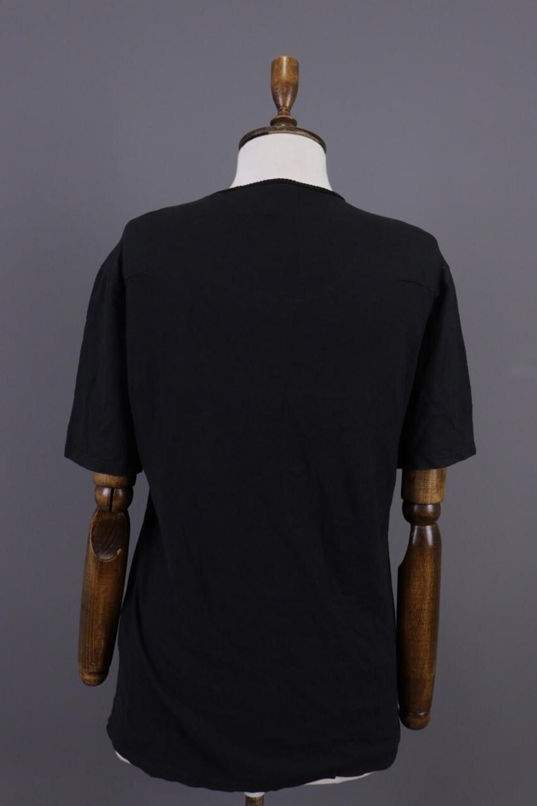 Transit Transit Uomo Black Embroidered Summer Linen T-Shirt Size S Size US S / EU 44-46 / 1 - 5 Thumbnail