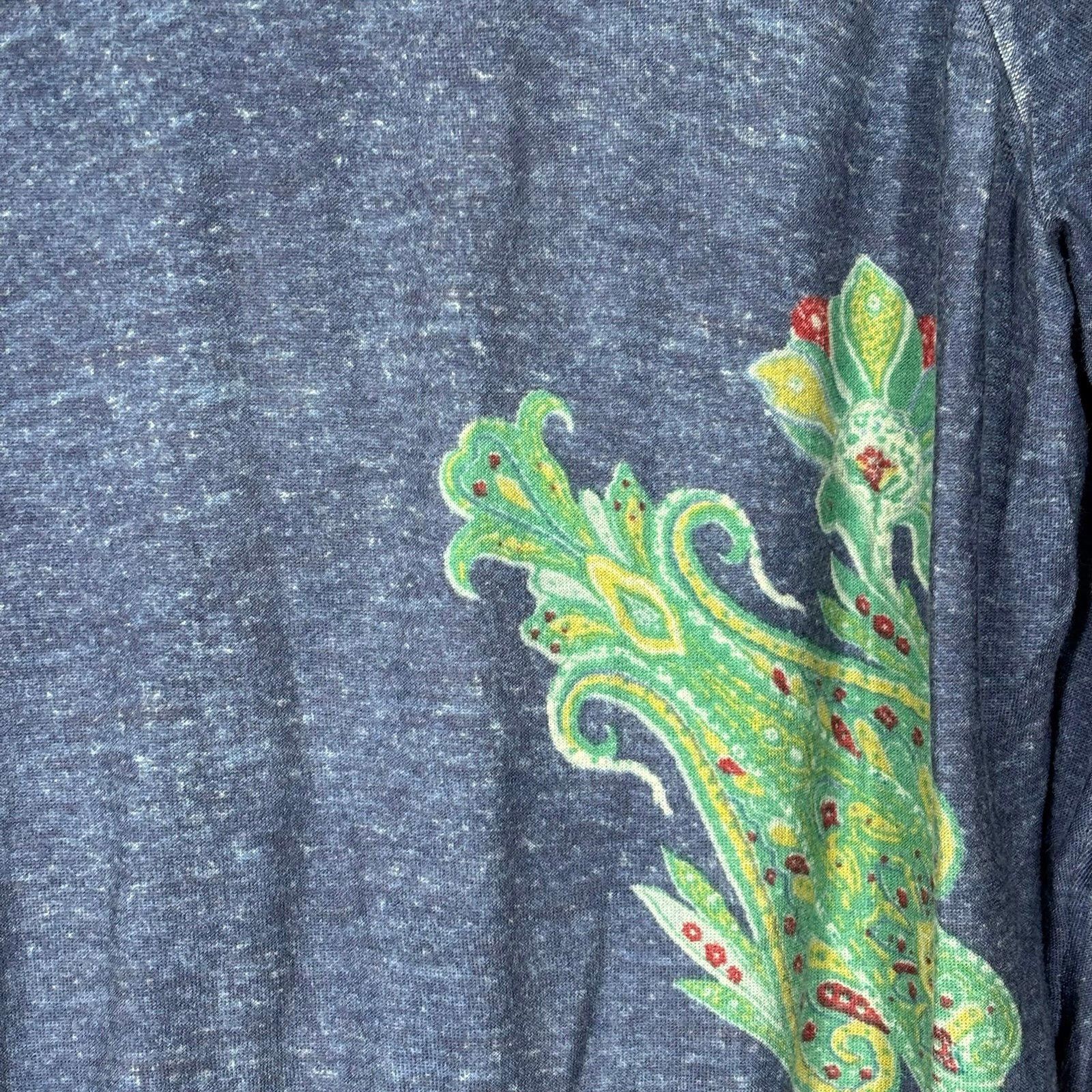 Other Talbots Paisley Merino Wool V-Neck Sweater 3XP Size M / US 6-8 / IT 42-44 - 7 Thumbnail