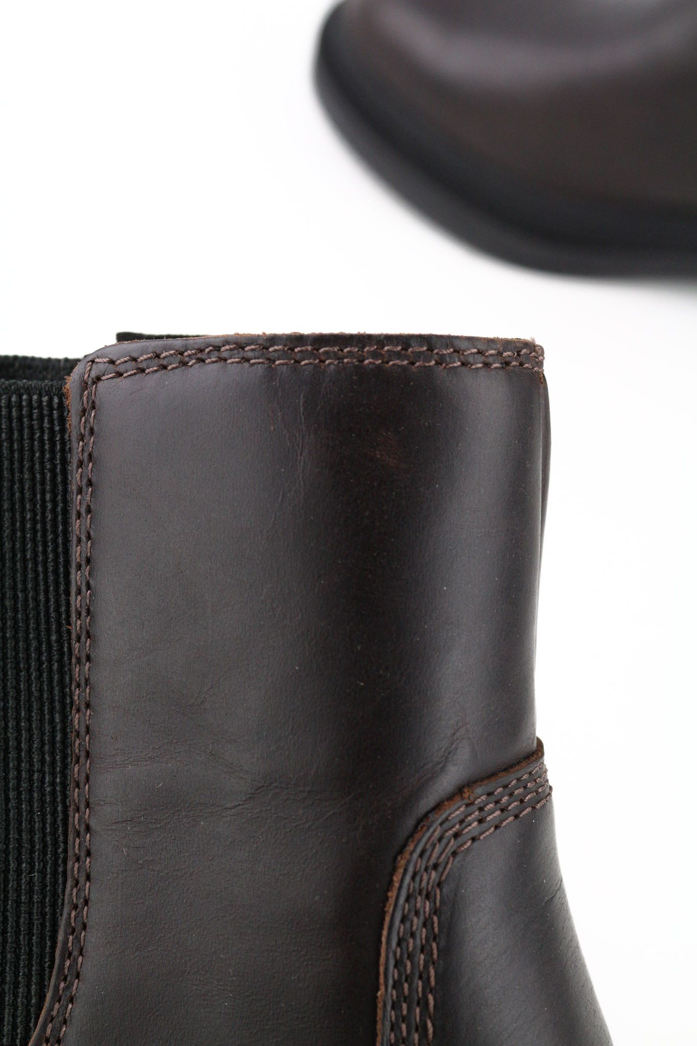 Timberland A2589 UK4 Dark Leather ReBOTL Pull Tab Boots Shoes 79948 Size US 6.5 / IT 36.5 - 14 Thumbnail