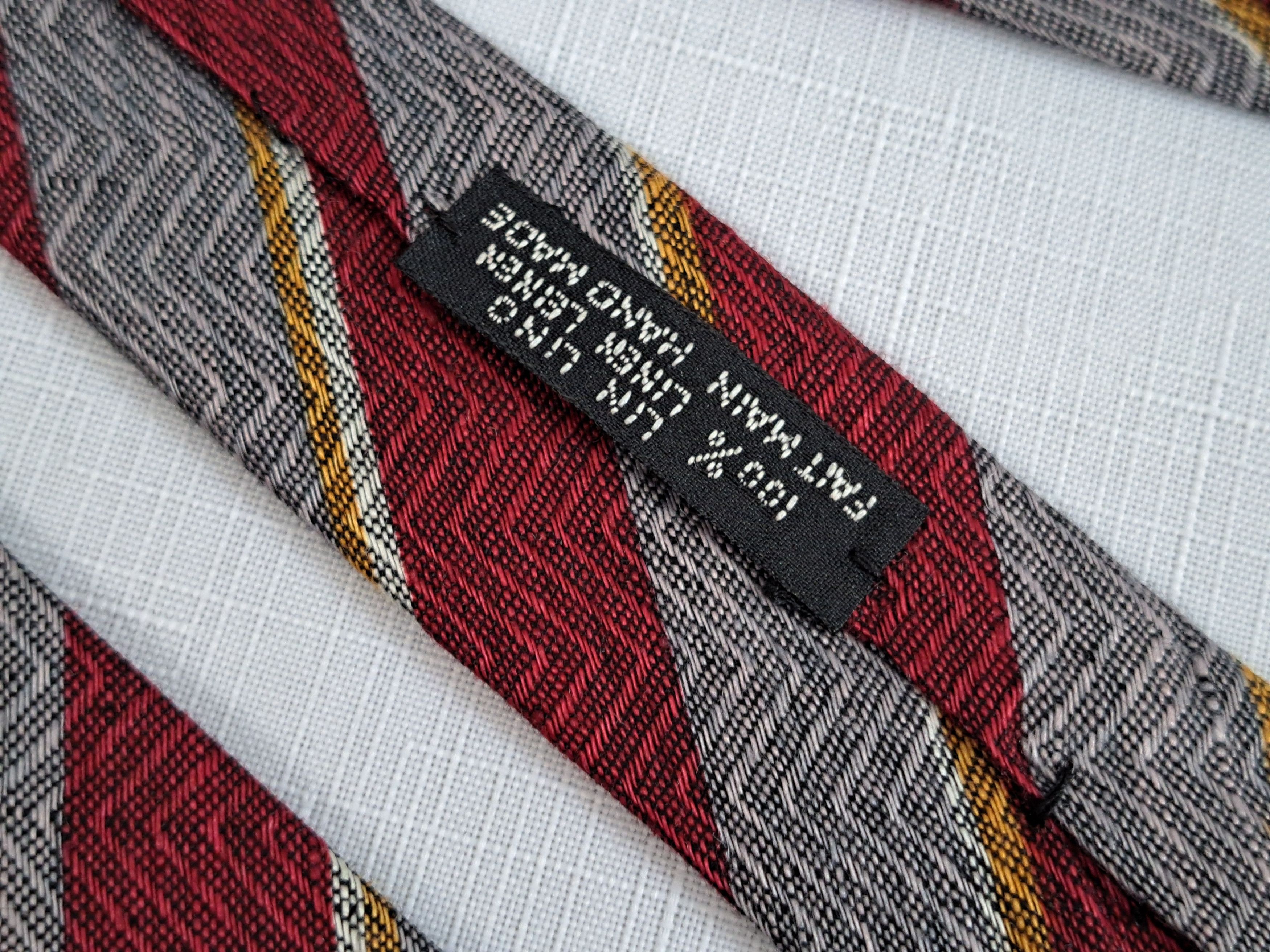 Dior × Vintage Vintage Christian Dior striped linen tie. Size ONE SIZE - 10 Thumbnail