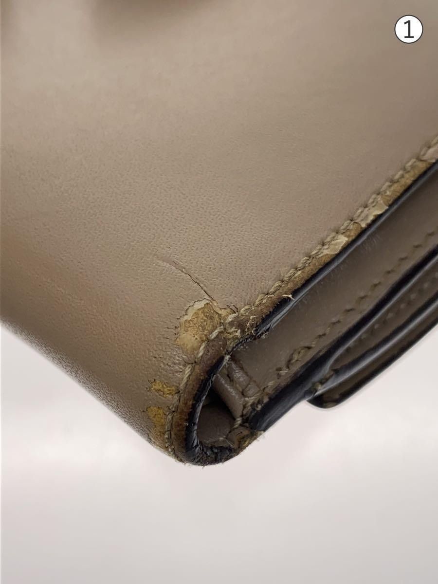 Fendi Fendi Leather Tri-Fold Wallet Beige Size ONE SIZE - 7 Thumbnail