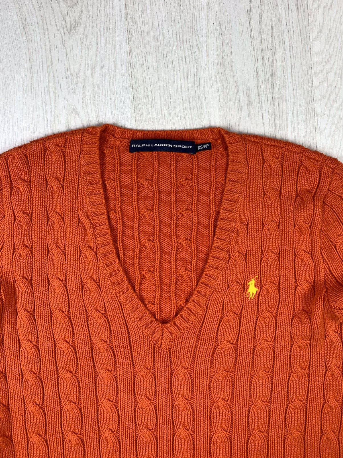 Ralph Lauren Polo Ralph Lauren Womens Cable Knit V-Neck Sweater Size XS Size XS / US 0-2 / IT 36-38 - 4 Thumbnail