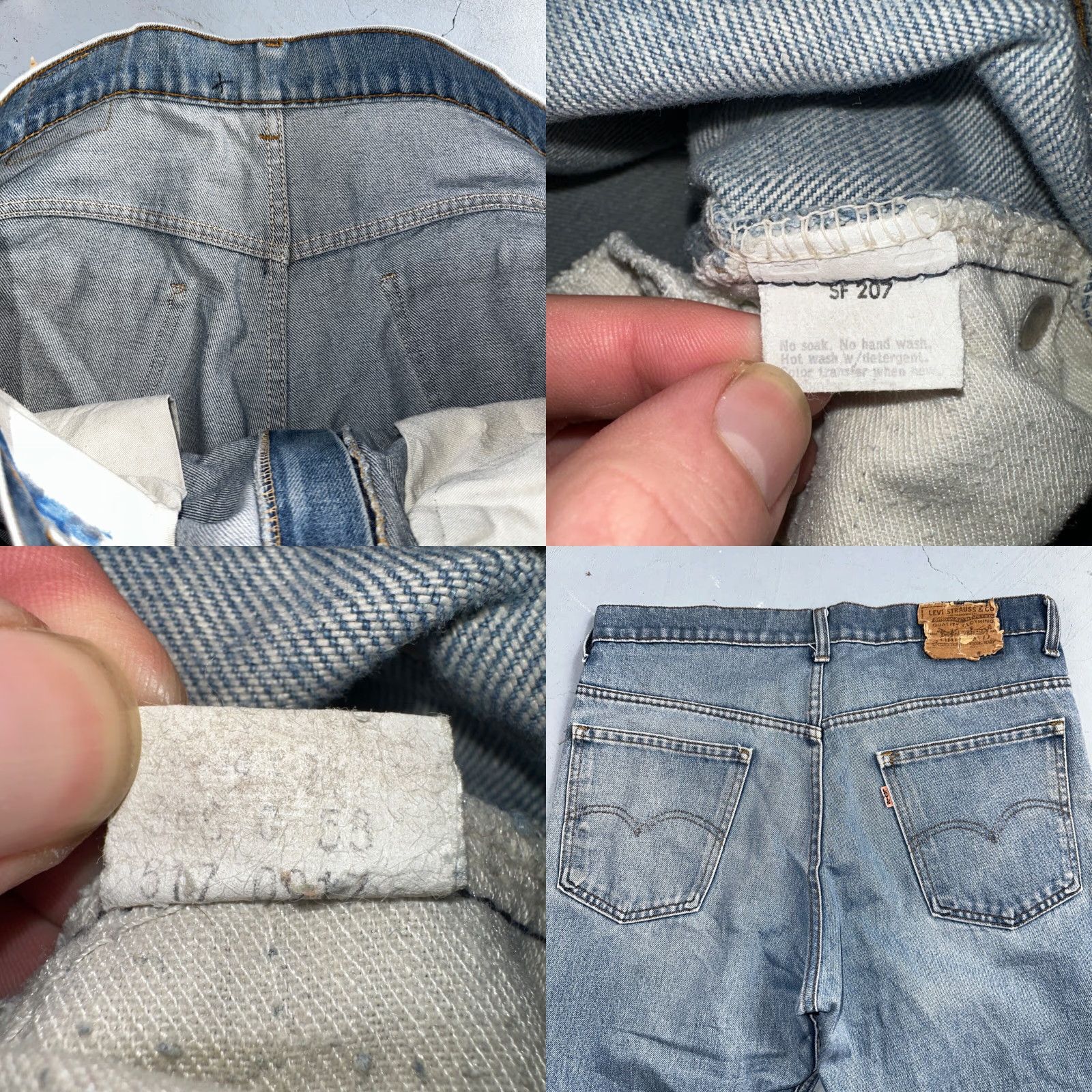 Levi's VINTAGE Levi's 517 Jeans Hand Blue 34x26 Bootcut USA Orange Tab 80s Men Regular Denim Cotton Jeans Classic Wide Worn Size US 34 / EU 50 - 9 Thumbnail