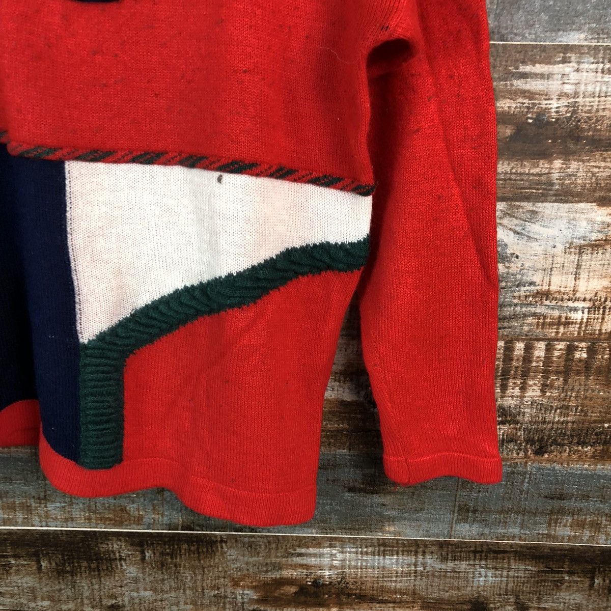 Homespun Knitwear × Japanese Brand Alpaca peru Red vintage Knitwear #A2189 Size M / US 6-8 / IT 42-44 - 8 Thumbnail