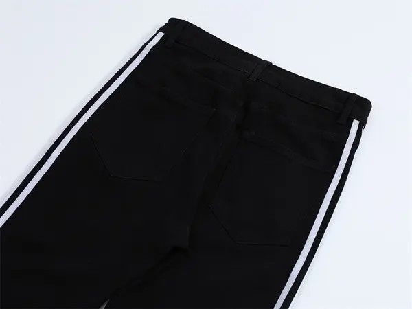 VIBE Street trend color block casual side stripe straight jeans Size US 32 / EU 48 - 5 Thumbnail