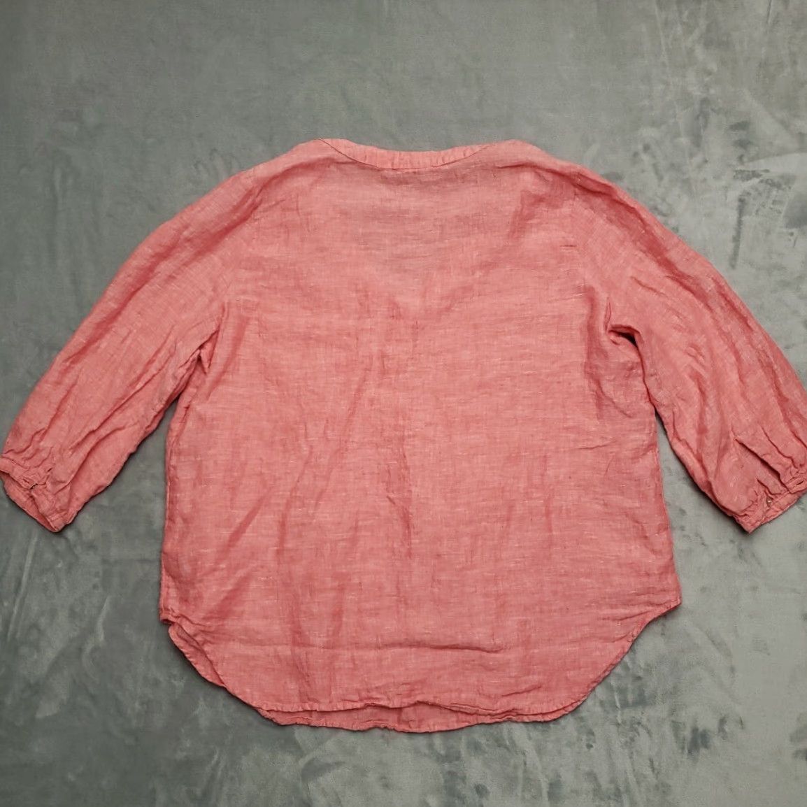 Pinko VINTAGE Sigrid Olsen Women Top 1X Pink Linen Button-Up 3/4 Sleeve Casual Classic Nature Boho Coastal Cottage Shirt Womens Size XL / US 12-14 / IT 48-50 - 6 Thumbnail