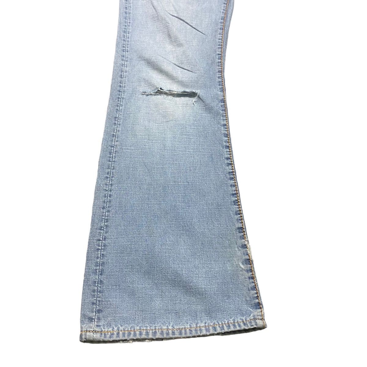 Evisu Evisu Light Denim Flare Jeans Thrashed Size 30" / US 8 / IT 44 - 7 Thumbnail
