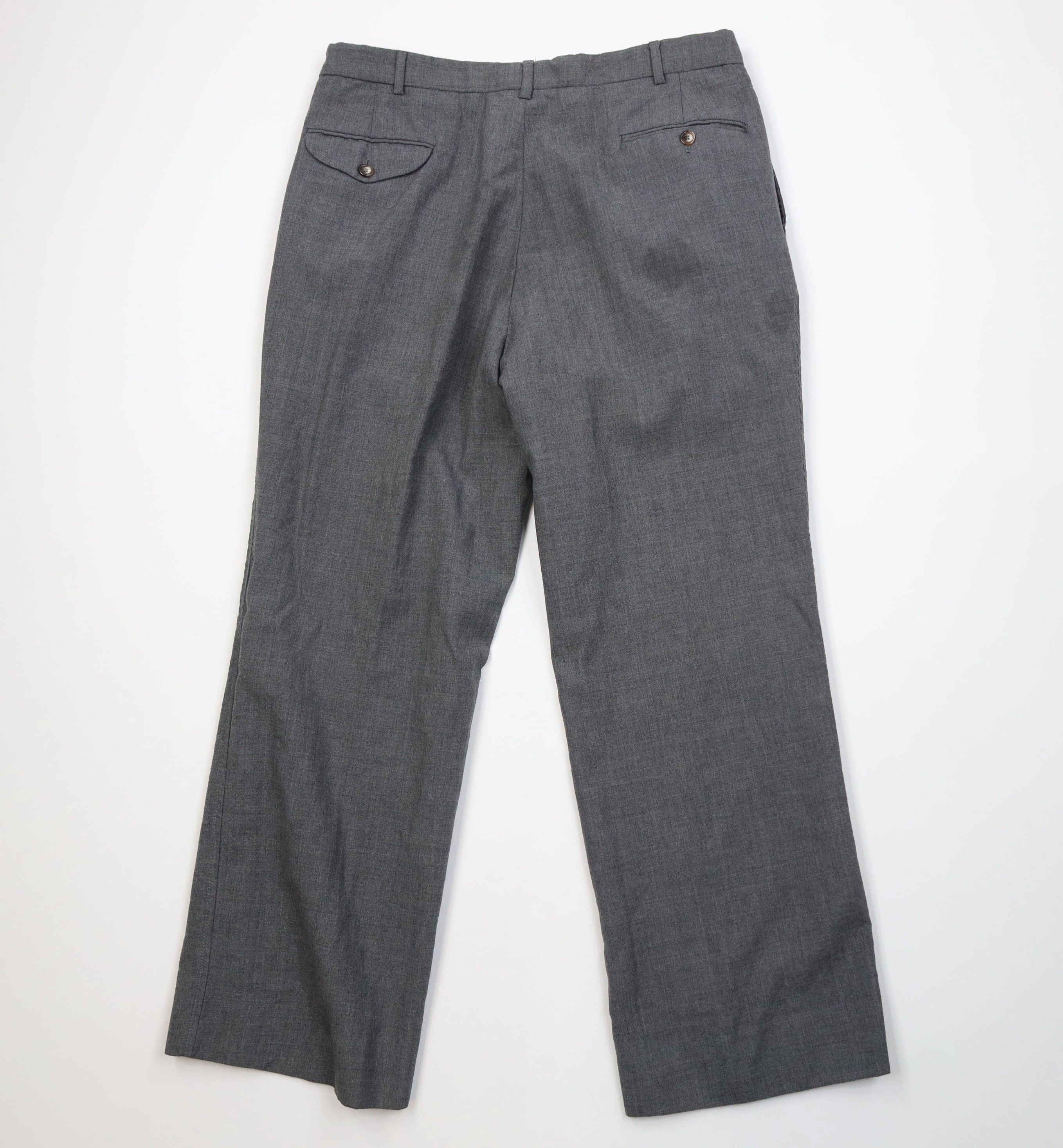 Ralph Lauren Vintage 70s Ralph Lauren Knit Wide Leg Chino Pants Gray USA Size US 34 / EU 50 - 11 Thumbnail