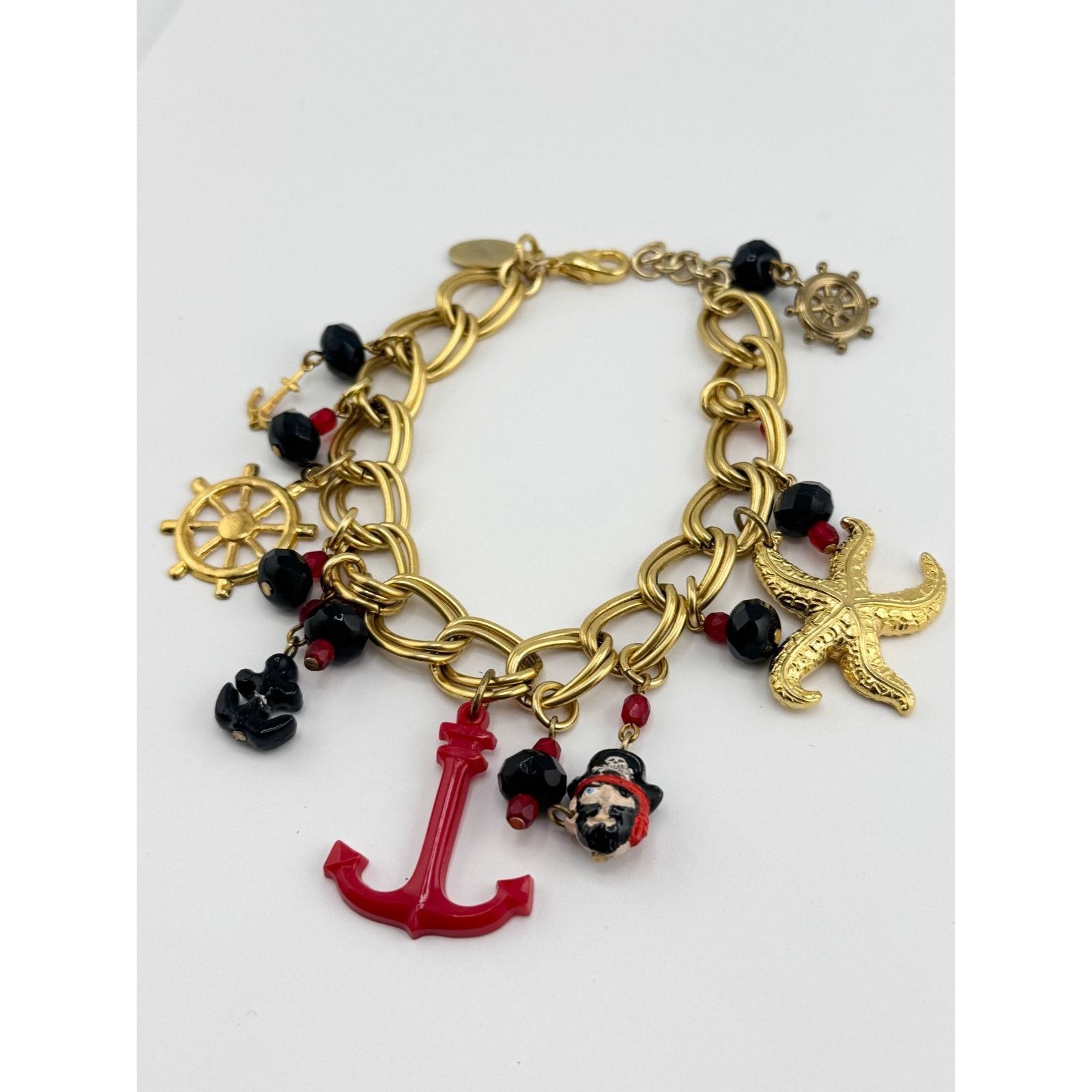 Vintage Vintage nautical pirate sealife charm bracelet Size ONE SIZE - 3 Thumbnail