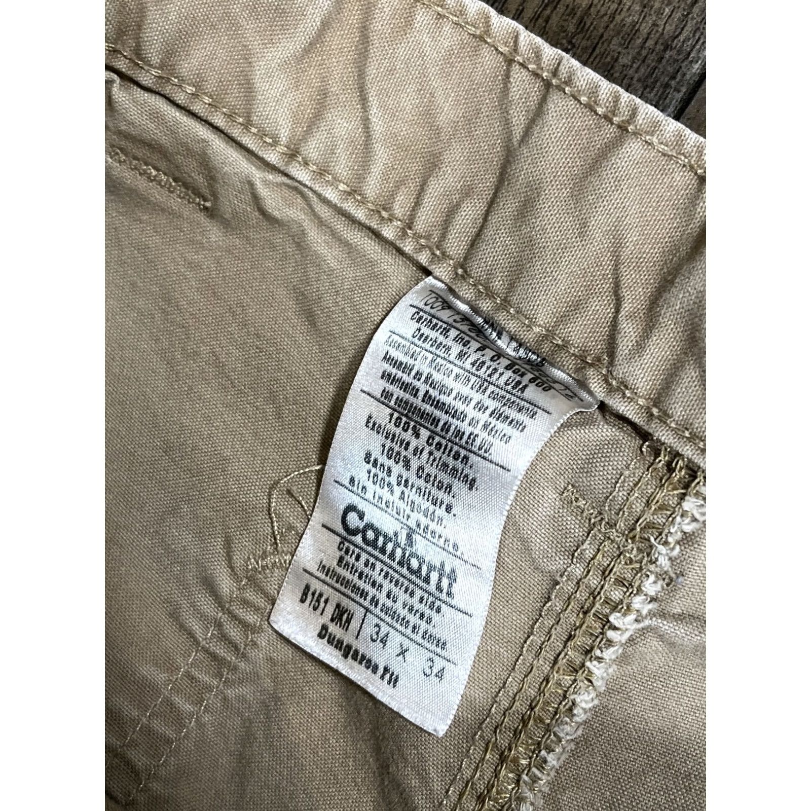 Carhartt Carhartt Pants Men 34x34 Carpenter Original Dungaree B151 LBR Brown Straight Size US 34 / EU 50 - 4 Thumbnail