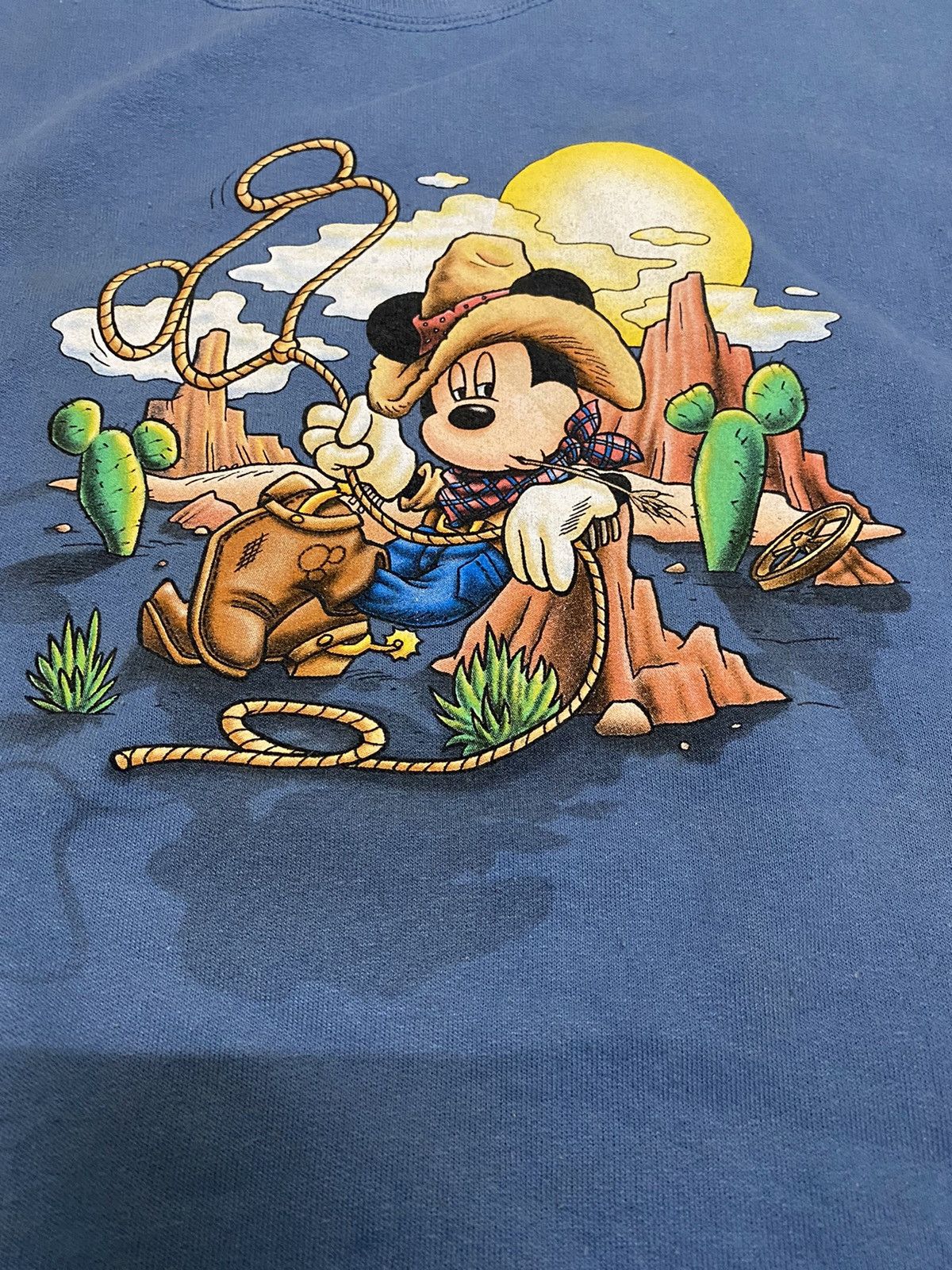 Mickey Mouse × Vintage Vintage Mickey Mouse Cowboy Sweatshirt (C2) Size US L / EU 52-54 / 3 - 2 Thumbnail