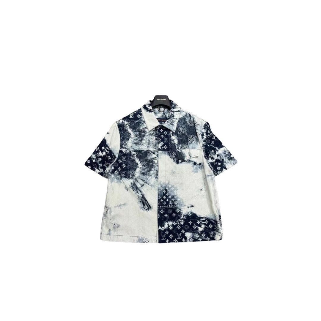 LV MONOGRAM BANDANA SHORT-SLEEVED SHIRT Louis Vuitton Blue