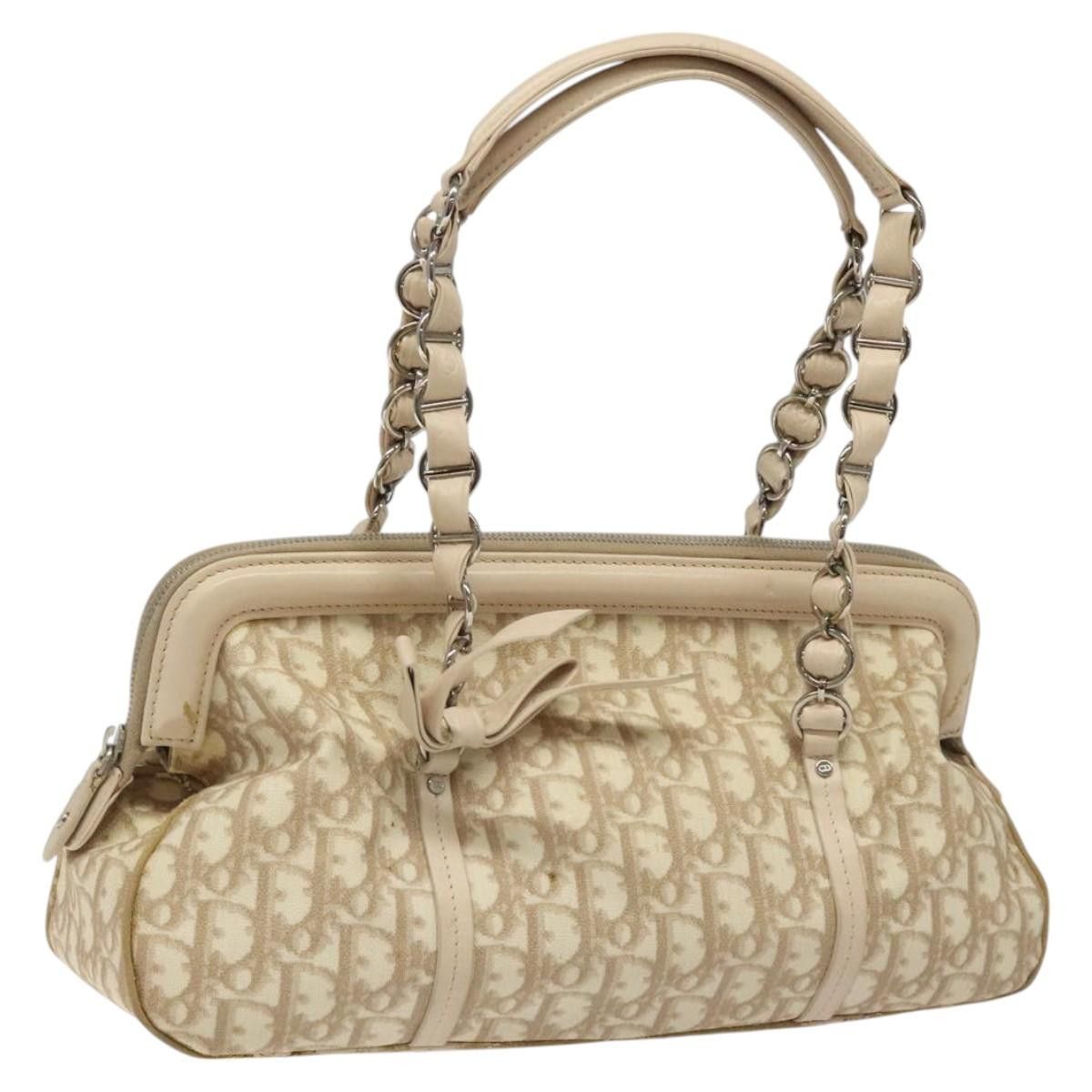 Dior Trotter Beige Canvas Handbag (Pre-Owned) Size ONE SIZE - 1 Thumbnail