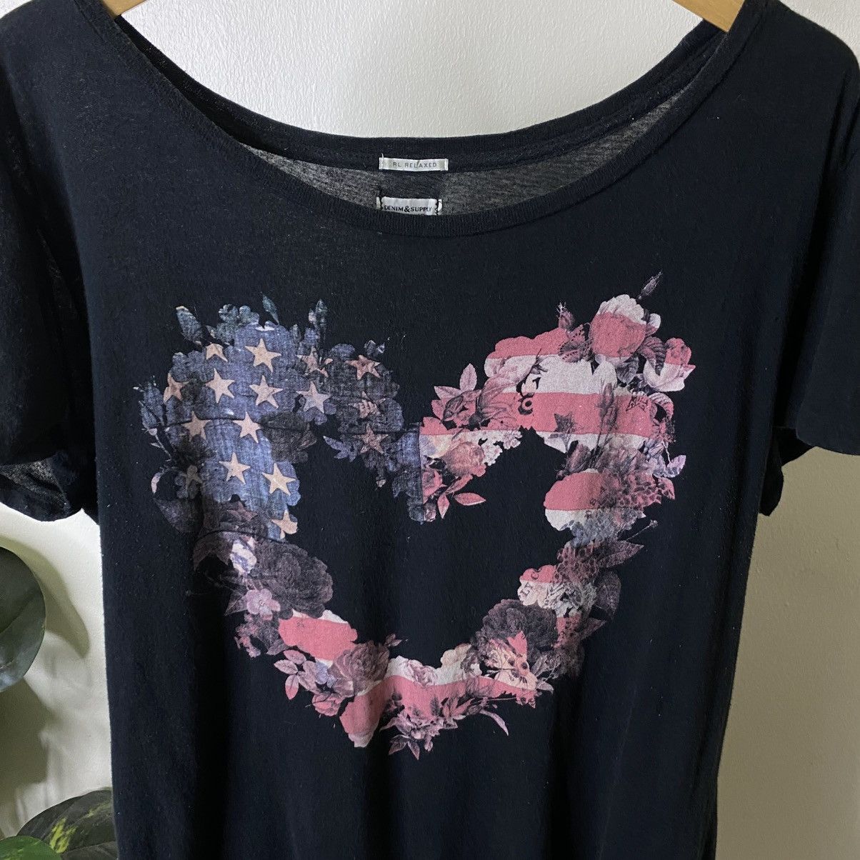 Denim & Supply Ralph Lauren USA Flag Love Women T Shirt Size M / US 6-8 / IT 42-44 - 2 Thumbnail