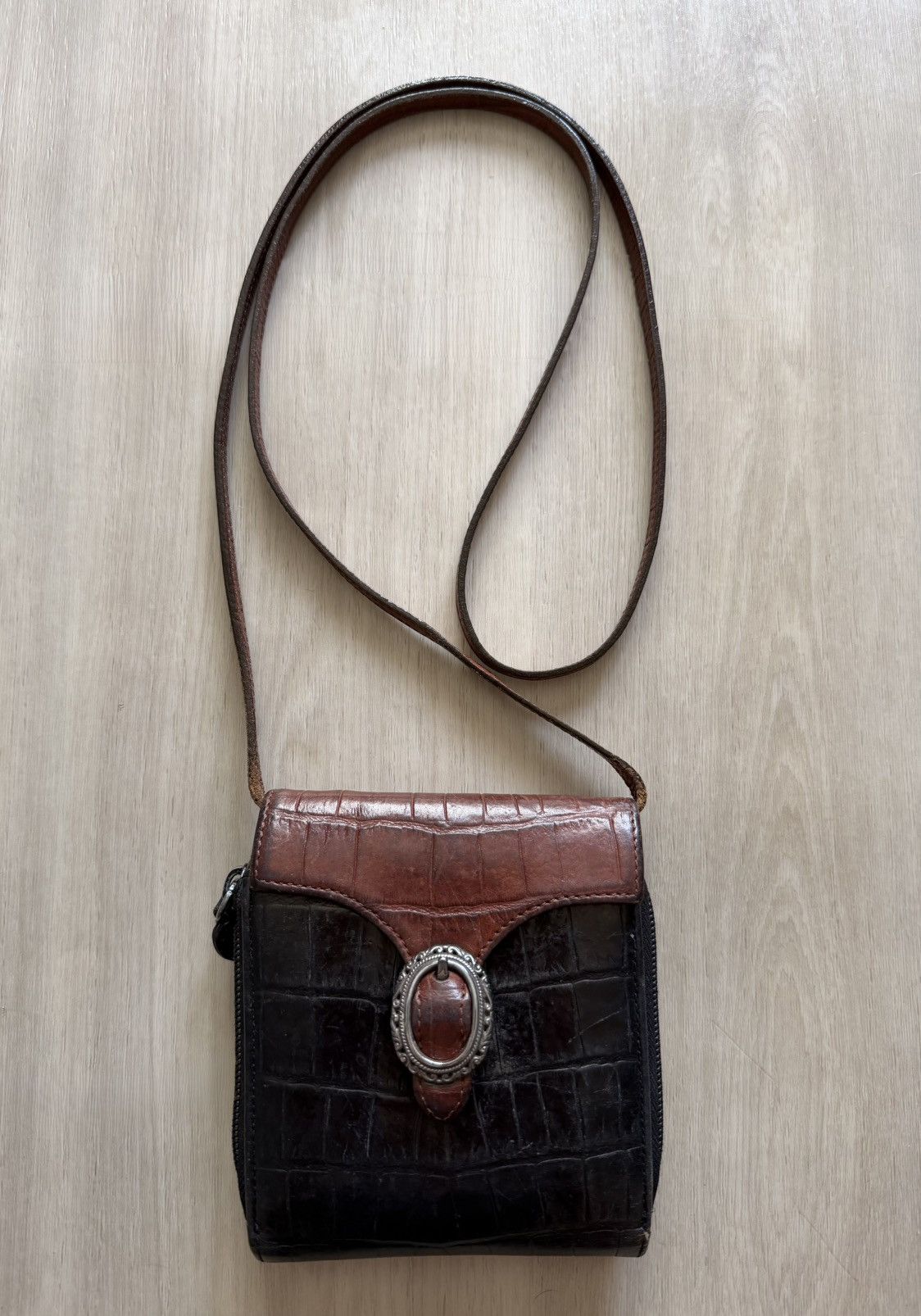 Brighton Vtg Brighton Leather Convertible Cross Body Handbag Purse Size ONE SIZE - 1 Thumbnail