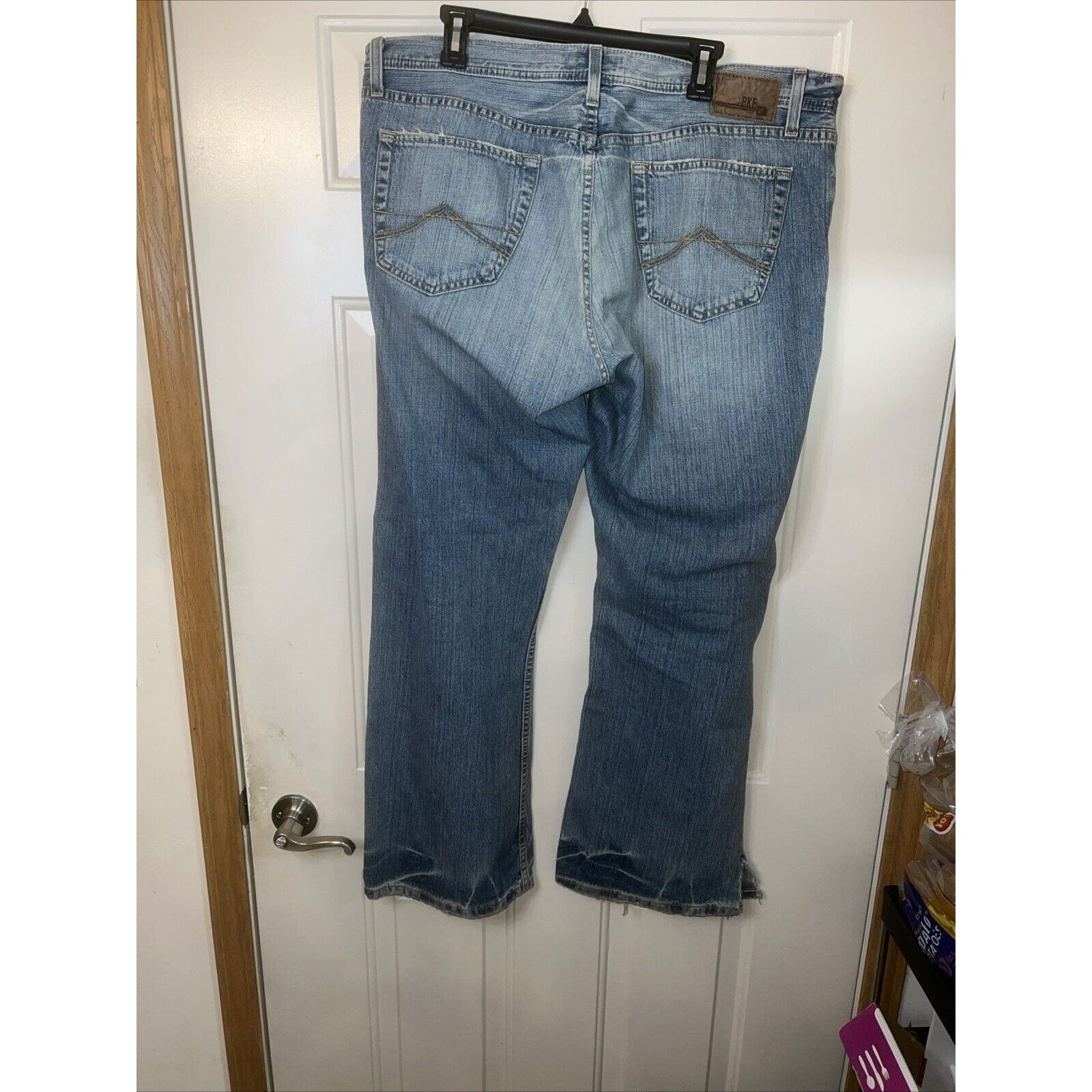 BKE BKE Jeans Men's 40x33 Jaxon Light Washed Blue Bootcut Denim Size US 40 / EU 56 - 12 Thumbnail