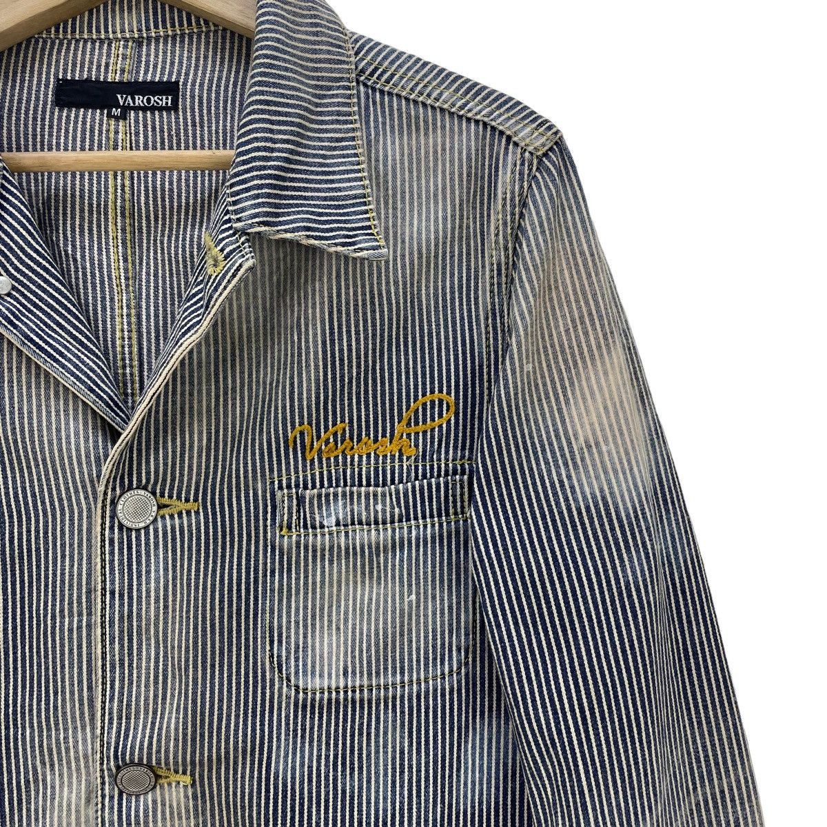 Japanese Brand 🔥Vintage Faded Varosh Hikory Stripe Jacket Size US S / EU 44-46 / 1 - 4 Thumbnail