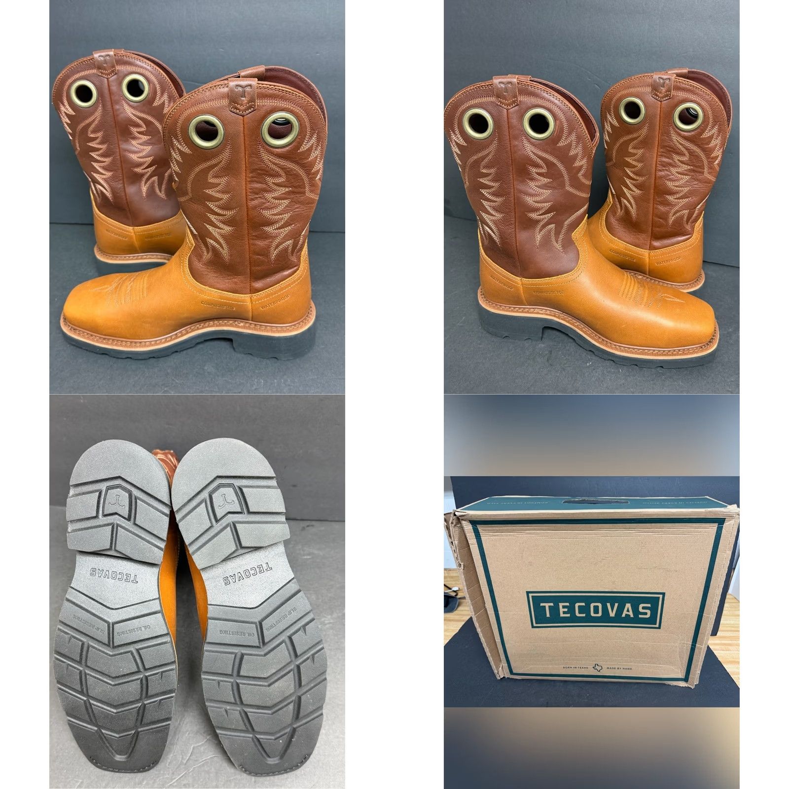 Tecovas NEW Tecovas LongHaul Waterproof Square Composite Toe Work Boots SIZE 9.5D Size US 10 / EU 43 - 8 Thumbnail