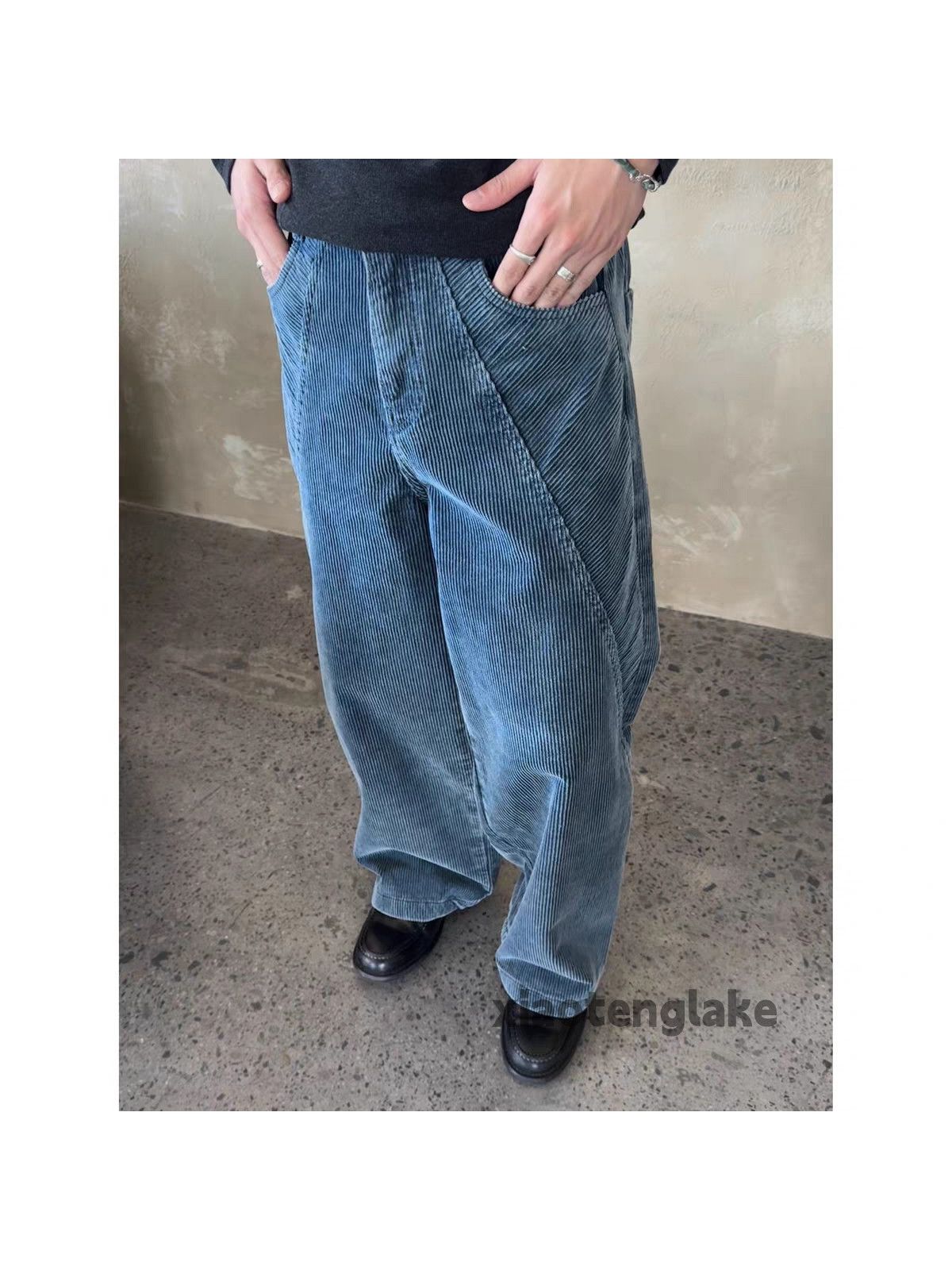 Vintage xz acne ourlegacy style patchwork corduroy faded baggy pants Size US 32 / EU 48 - 1 Thumbnail