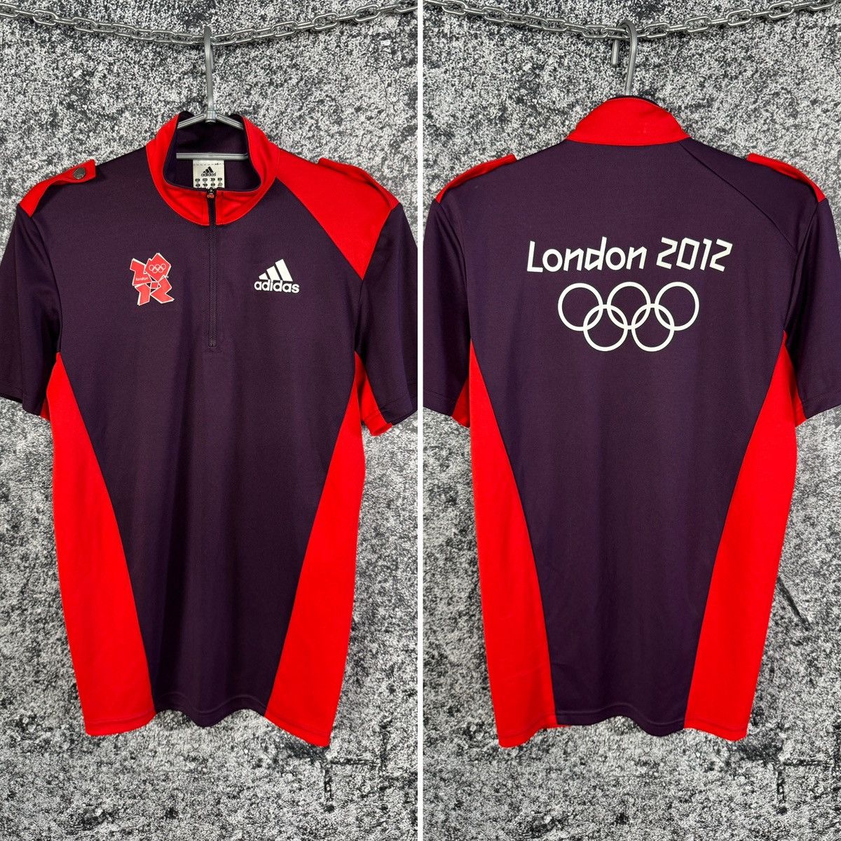Adidas Men’s Adidas London 2012 Olympic Games 1/4 Zip Polo Shirt XS Size US XS / EU 42 / 0 - 1 Thumbnail