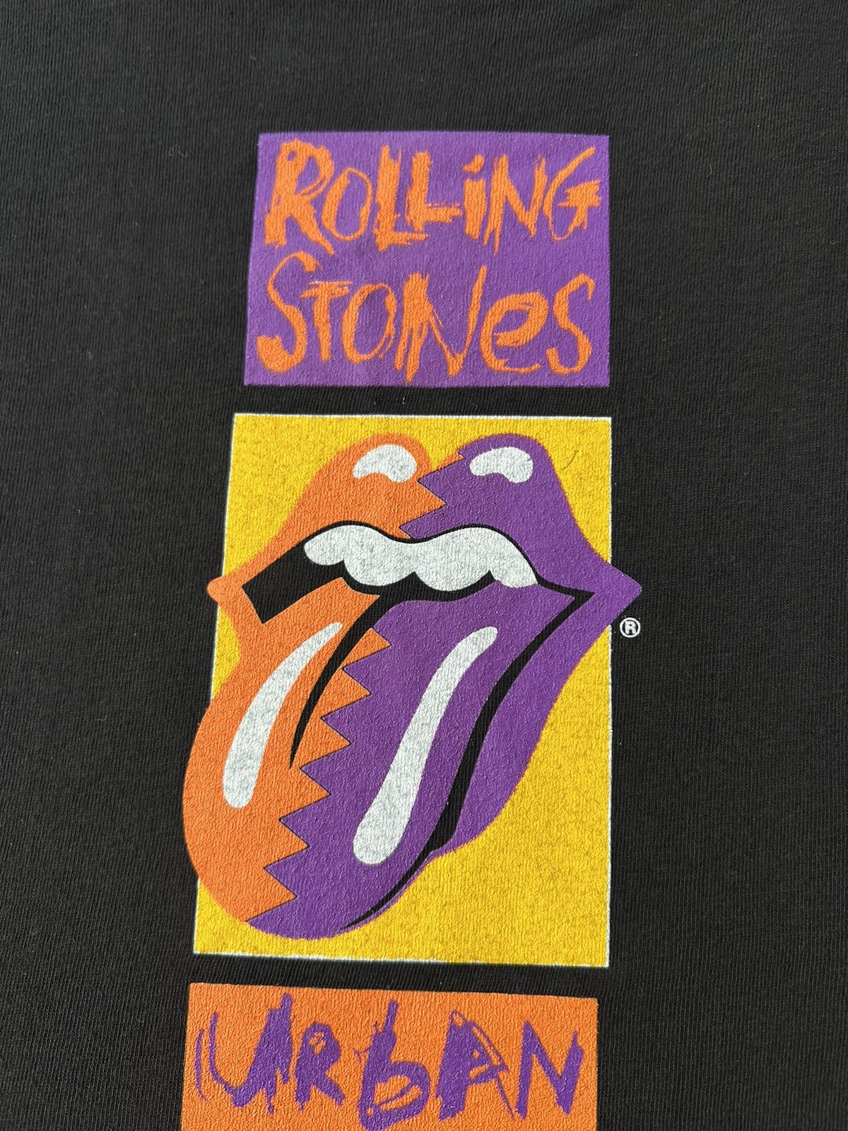 Band Tees Vintage 1990 The Rolling Stones Urban Jungle Black T-shirt Size US L / EU 52-54 / 3 - 14 Thumbnail