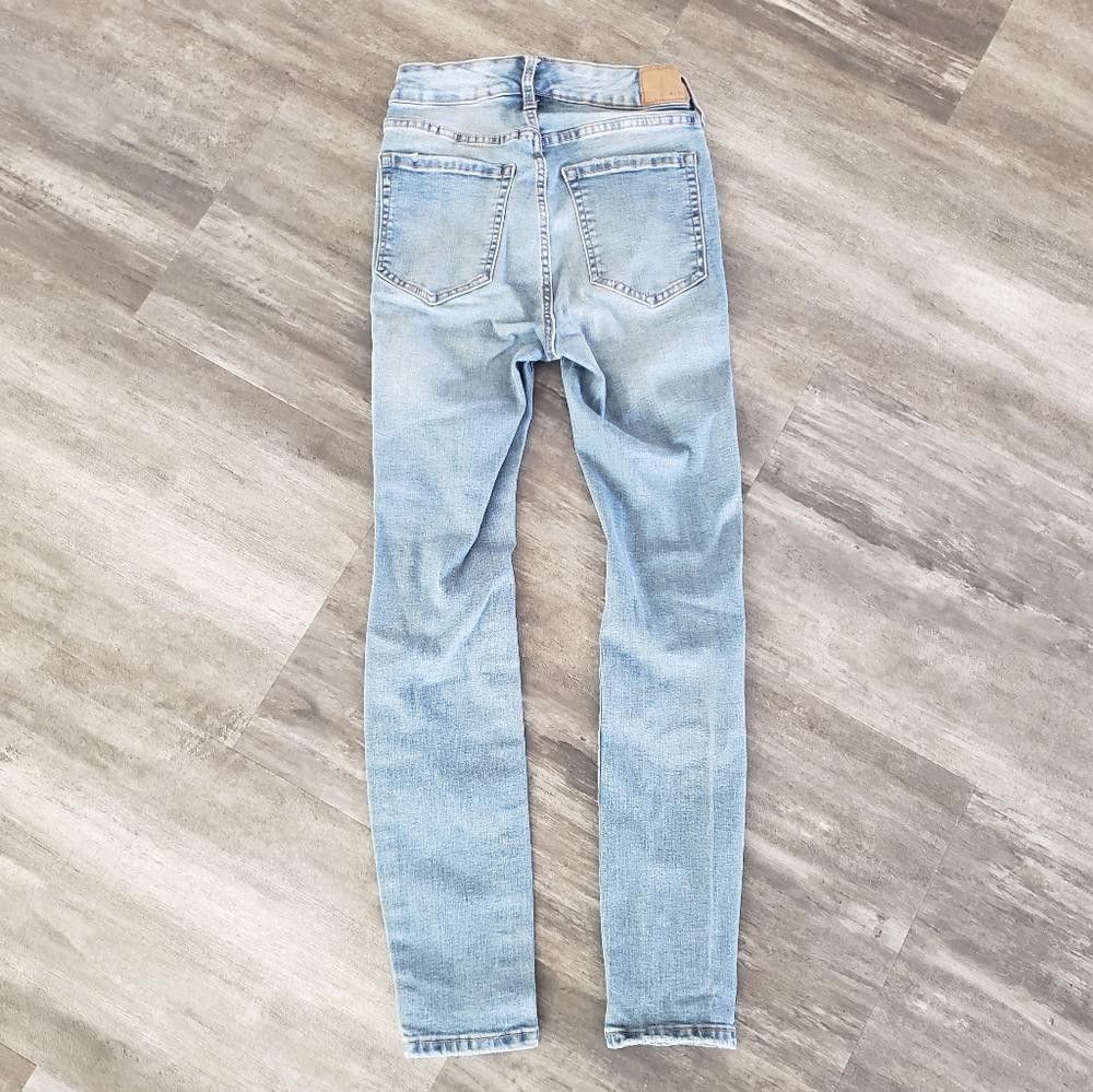 Aeropostale Denim Distressed Super High Aeropostale Skinny Jean Size 30" / US 8 / IT 44 - 2 Thumbnail