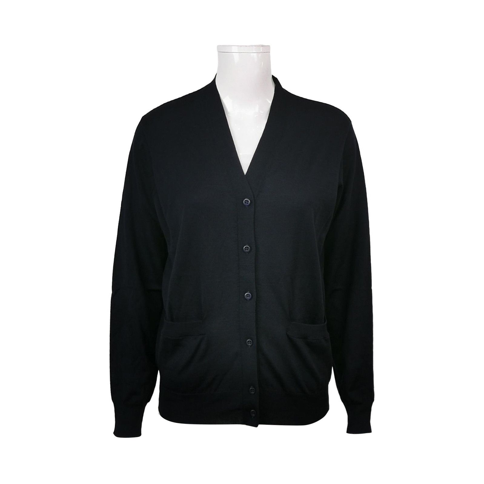 Prada Prada Wool Button-Down V-Neck Knit Sweater 0089 Size XXS / US 00 / IT 34 - 1 Thumbnail