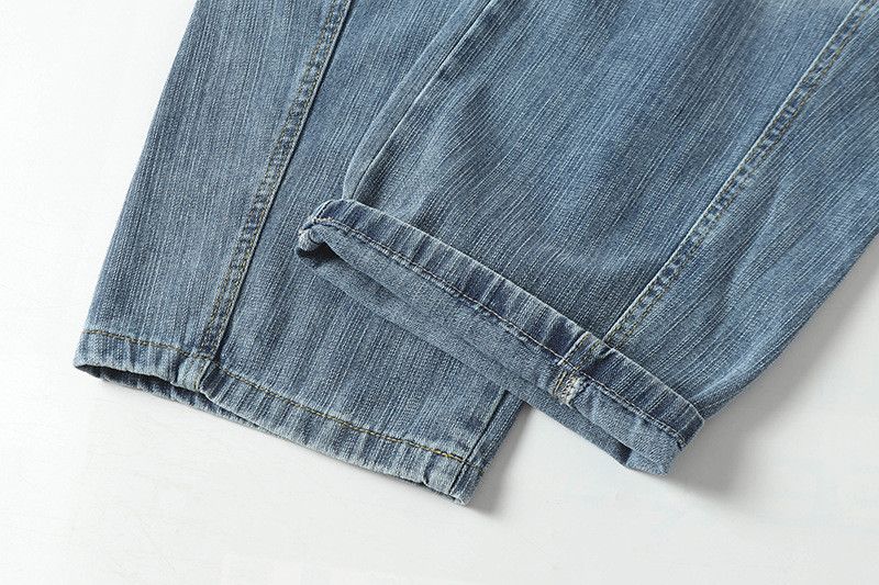 Vintage American retro patchwork curved jeans for men Size US 32 / EU 48 - 6 Thumbnail