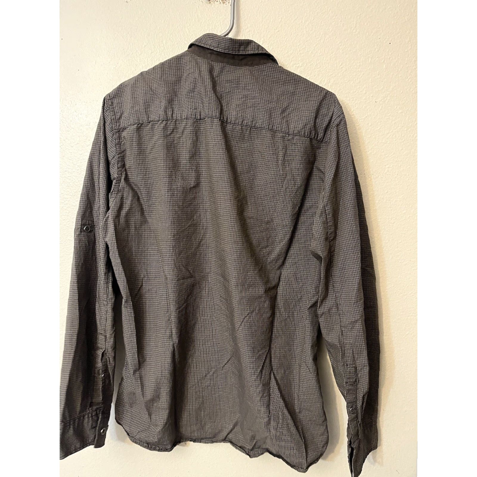 Calvin Klein Calvin Klein Collection Shirt Mens Gray Check Button-Up Long Sleeve Collared Knit? Size US M / EU 48-50 / 2 - 2 Thumbnail
