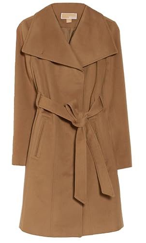 Michael Michael Kors Women's Belted Logo Trench Coat, Dark Camel, S