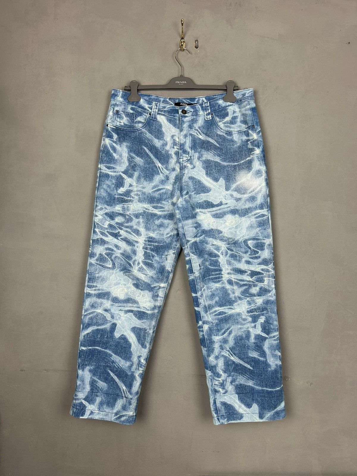 Jaded London Jaded London Water Print W36 L30 Baggy Skate Fit Denim Pants Size US 36 / EU 52 - 1 Thumbnail