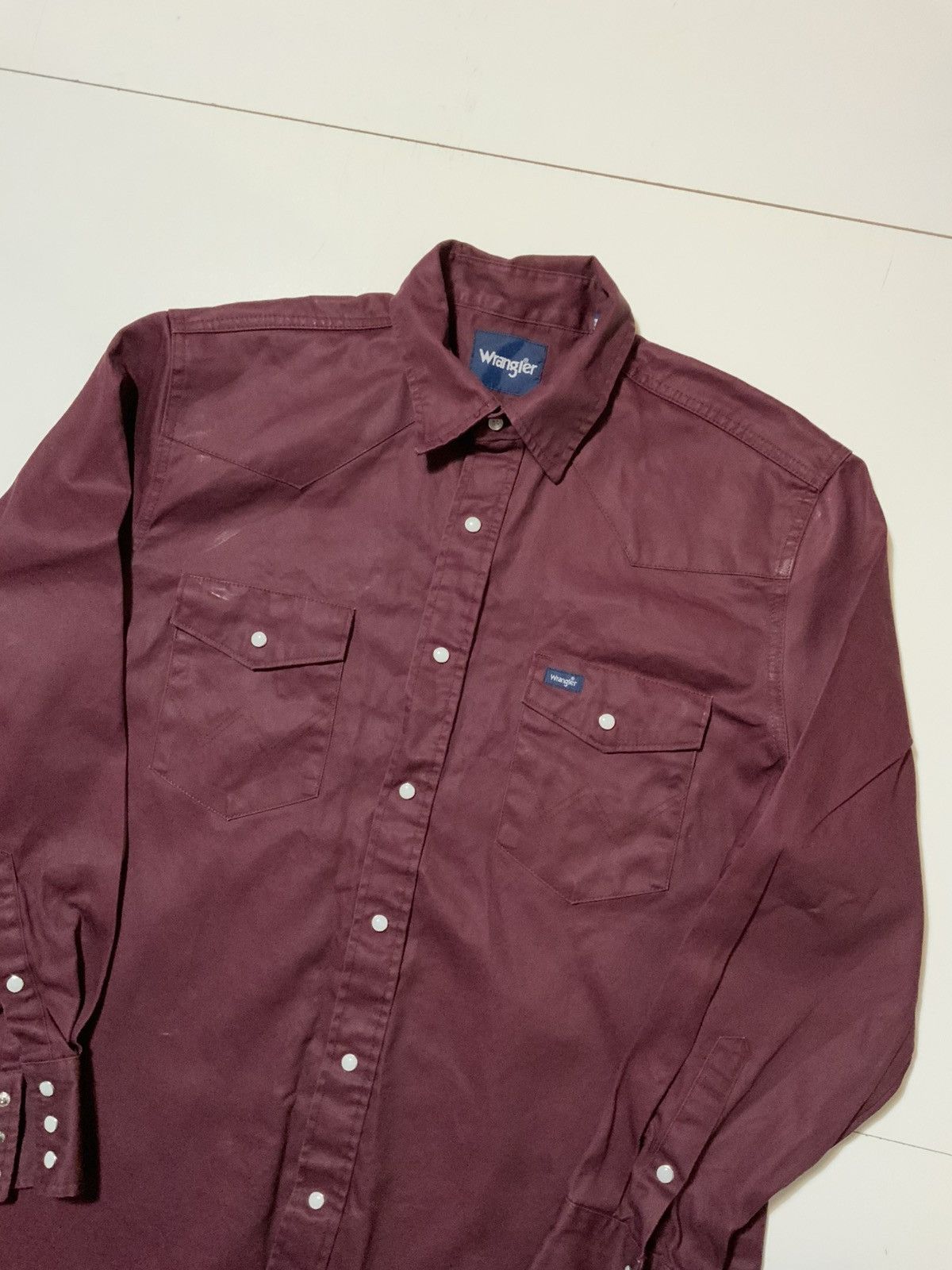 Wrangler Vintage Wrangler Brushpopper Pearl Snap Western Button Shirt Size US L / EU 52-54 / 3 - 3 Thumbnail