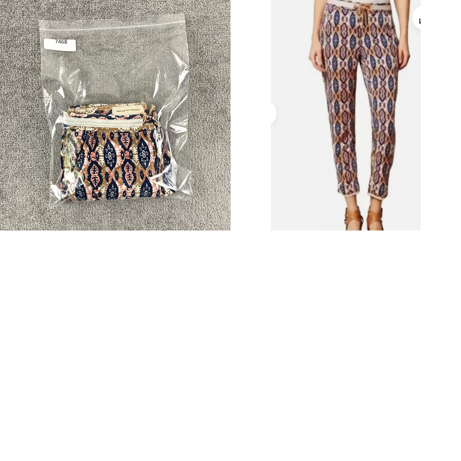 Anthropologie ANTHROPOLOGIE PILCRO and the LETTERPRESS Pants Womens 27 Paz Ikat Cropped Flowy Size 27" / US 4 / IT 40 - 9 Thumbnail
