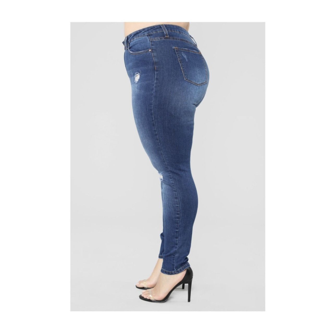 Fashion Nova Fashion Nova Hannah High Rise Jeans Dark Denim 2X Size 40" / US 18 - 6 Thumbnail
