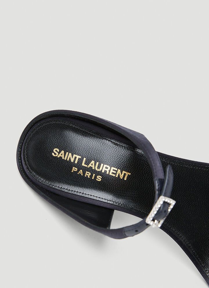 Saint Laurent Paris o1bcso1str1124 Dive Mules in Blue Size US 11 / IT 41 - 7 Thumbnail