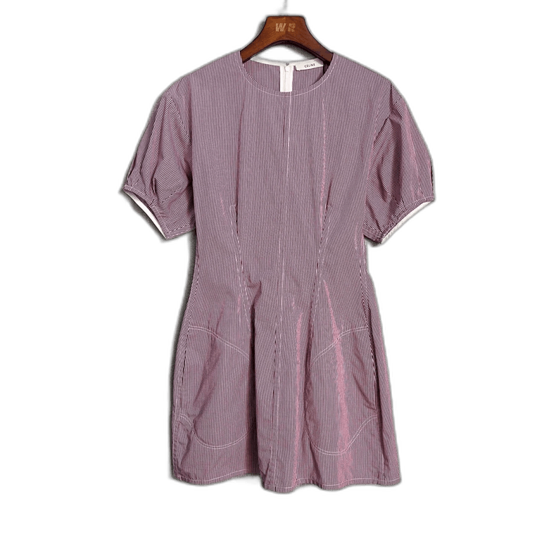 Celine Celine Pink Checkered Dress For Sale Size US 34 / EU 50 - 1 Thumbnail