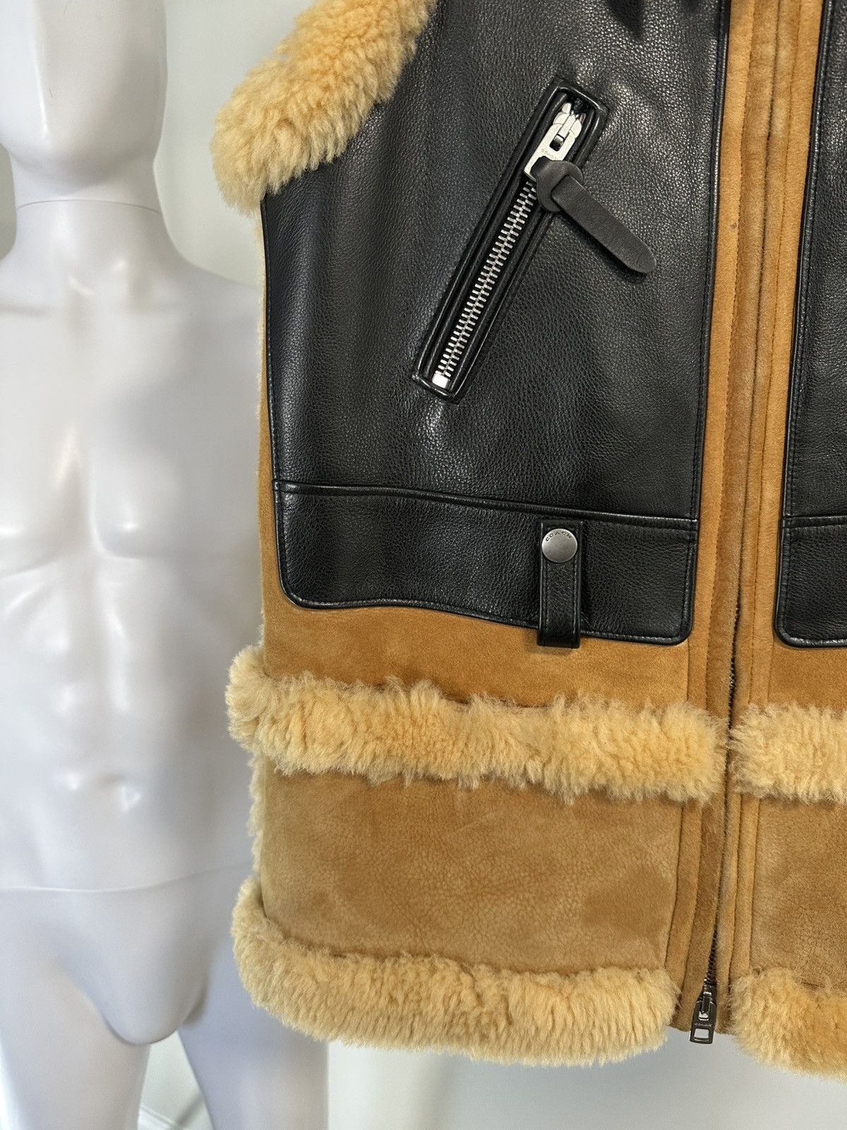 Coach Coach Leather Shearling Vest Size XS / US 0-2 / IT 36-38 - 5 Thumbnail
