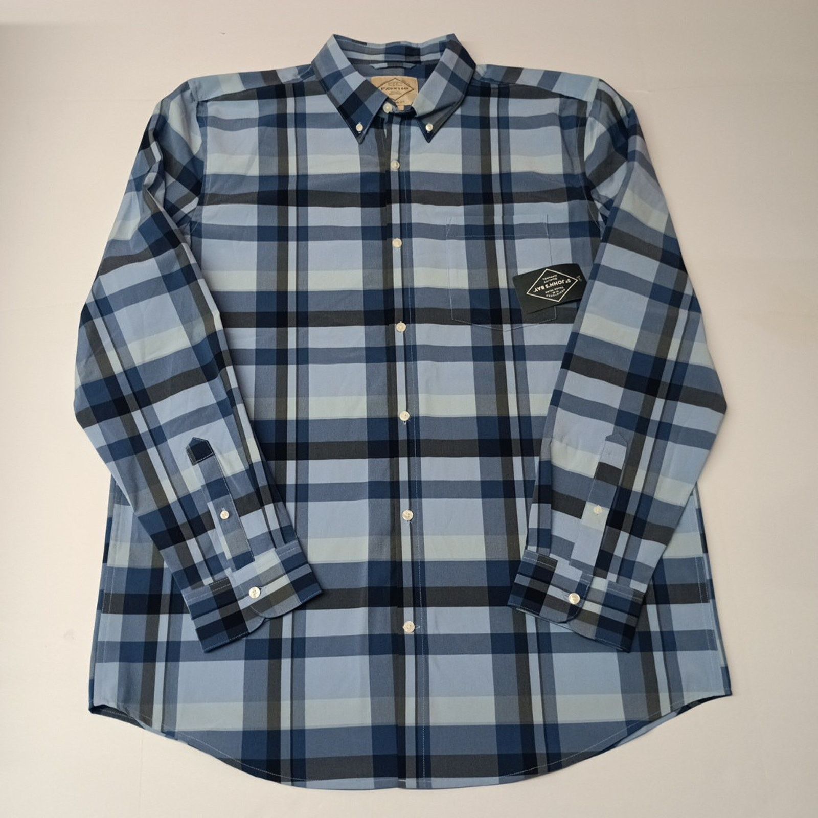 St. Johns Bay St John’s Bay Button Shirt Men's Size XLT Blue Plaid Classic Size US XL / EU 56 / 4 - 1 Thumbnail