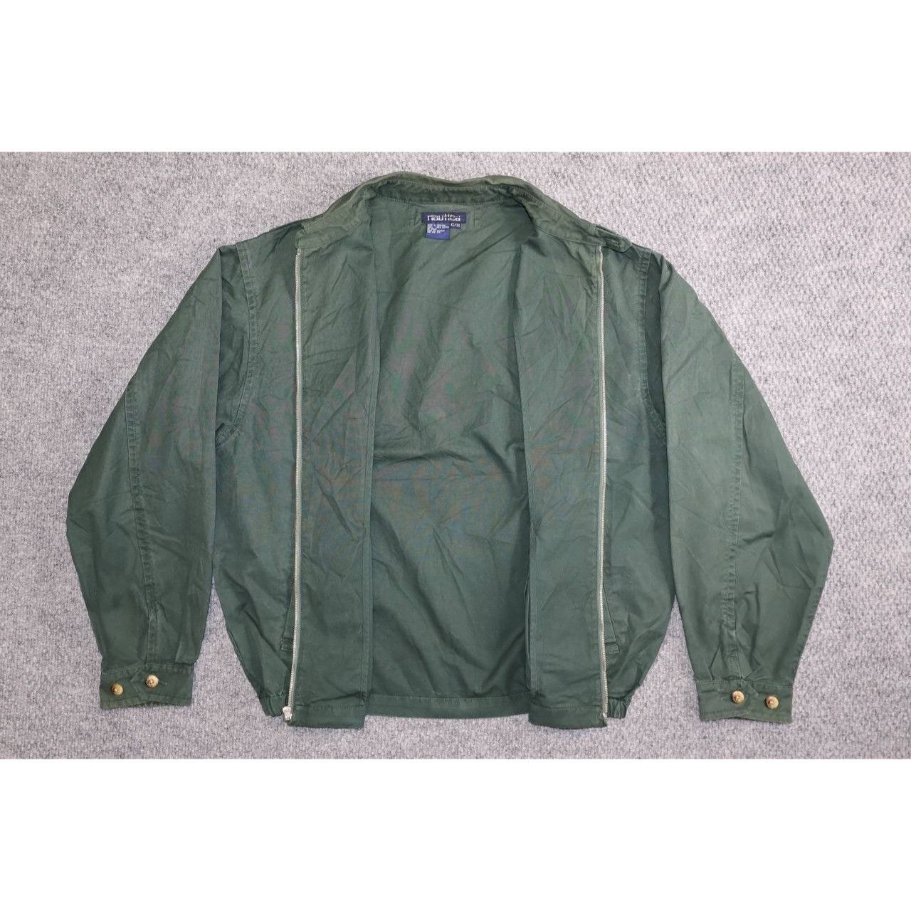 Nautica Vintage 90s Nautica Harrington Jacket Green Size XL Size US XL / EU 56 / 4 - 3 Thumbnail