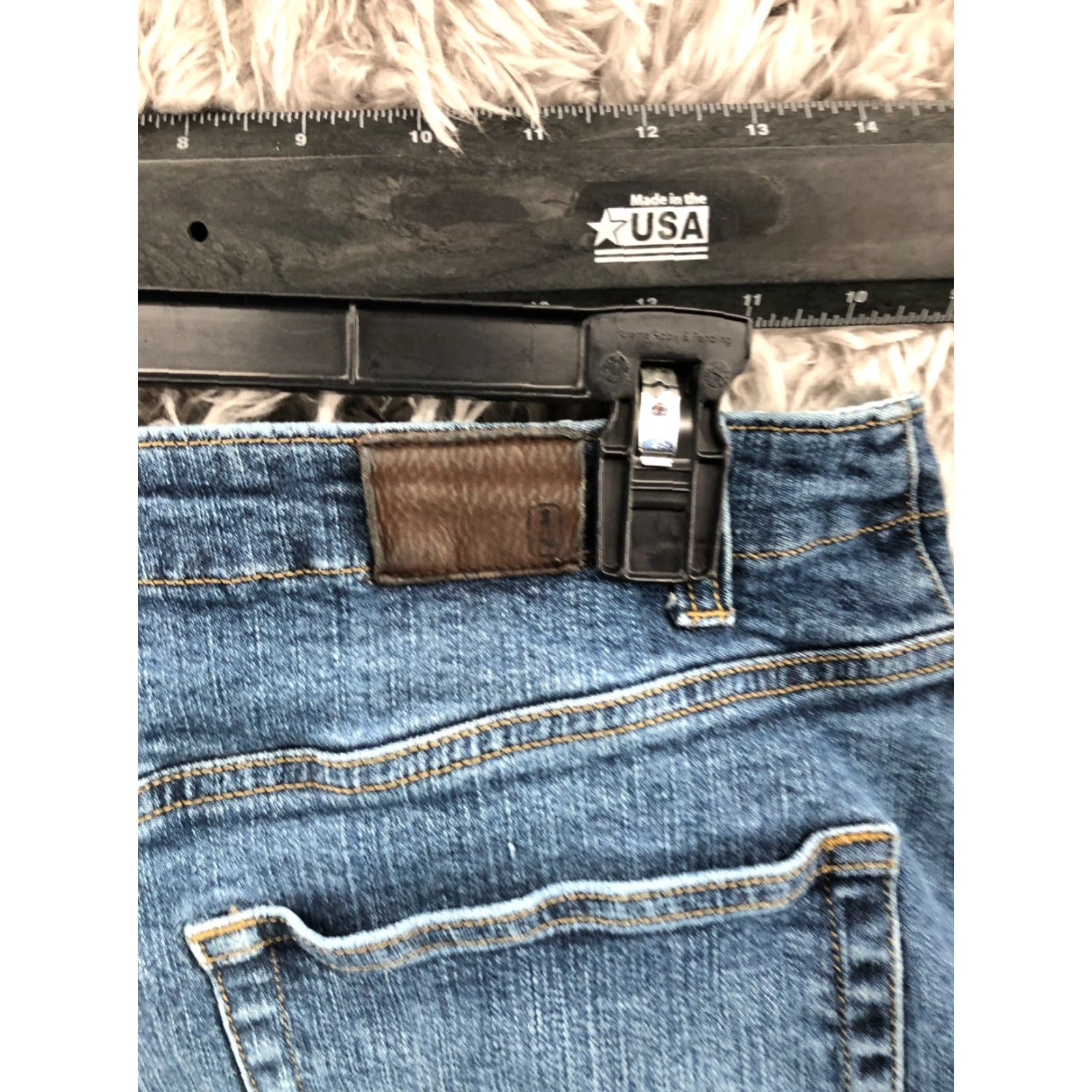 Lands' End Lands' End Jeans Bootcut Size 14 Womens Regular 33" Waist 32" Inseam Medium Wash Blue Denim Size 36" / US 14 / IT 50 - 6 Thumbnail