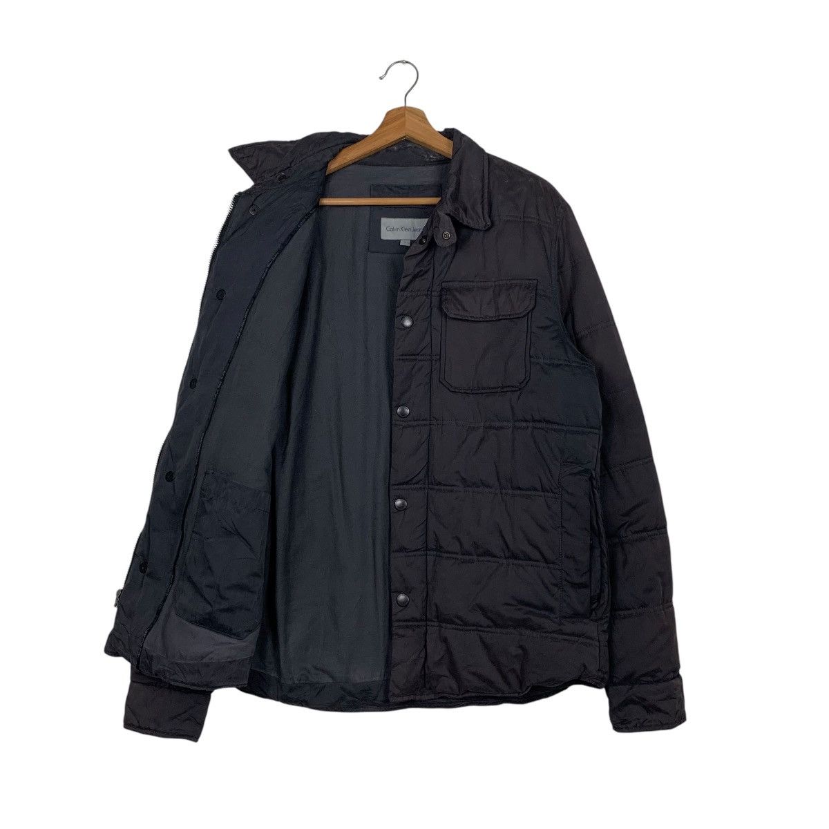 Calvin Klein CALVIN KLEIN Collared Snap Button Puffer Jacket #1868-C81 Size US L / EU 52-54 / 3 - 9 Thumbnail