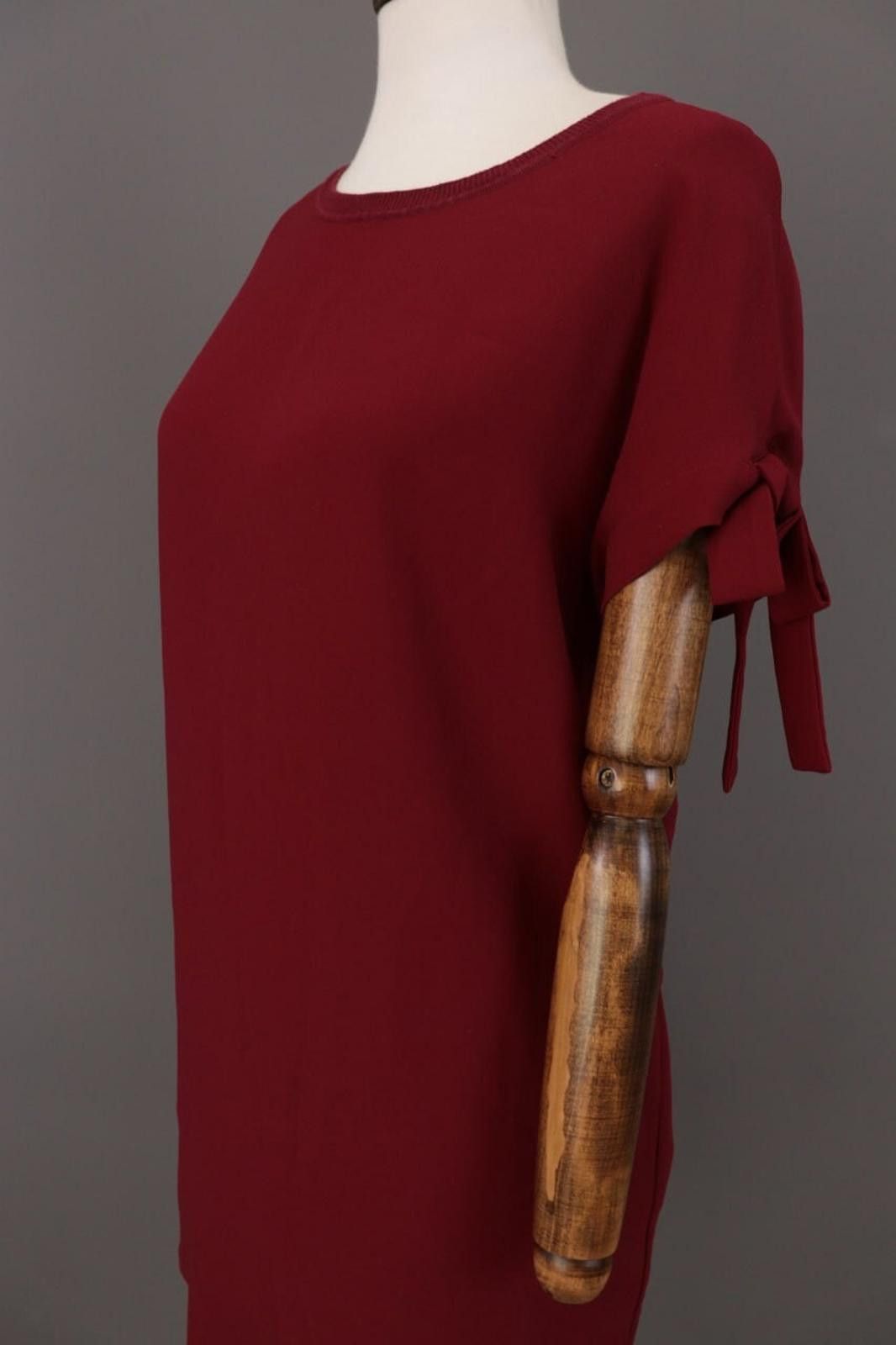 Designer Cop Copine Red Short Sleeve Shift Summer Short Dress Size 36 Size M / US 6-8 / IT 42-44 - 8 Thumbnail