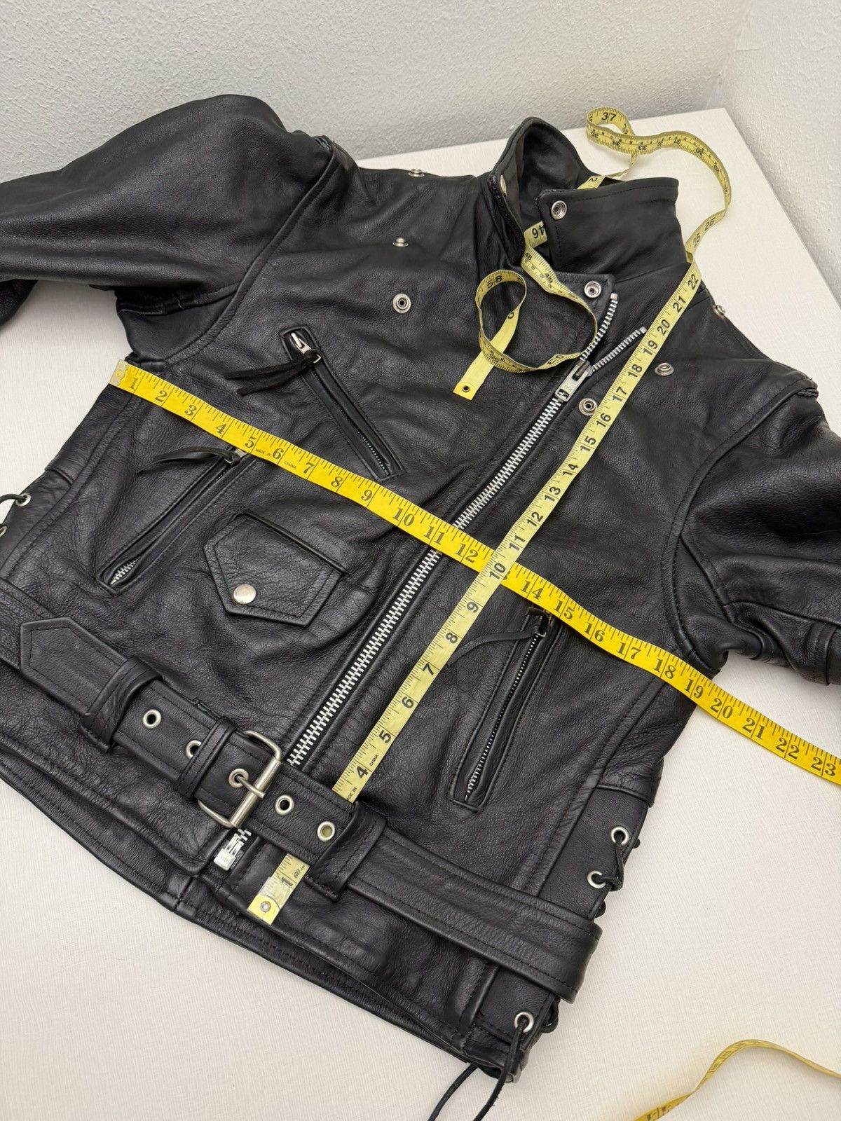 Vintage Vintage Biker Leather Quilted Lined Motorcycle Jacket Size 8 Size M / US 6-8 / IT 42-44 - 9 Thumbnail