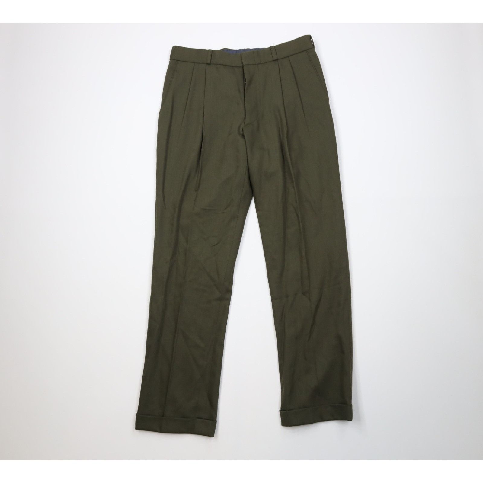 Vintage Vintage 90s Streetwear 2 Piece Rayon Gabardine Wool Suit Size 42R - 12 Thumbnail