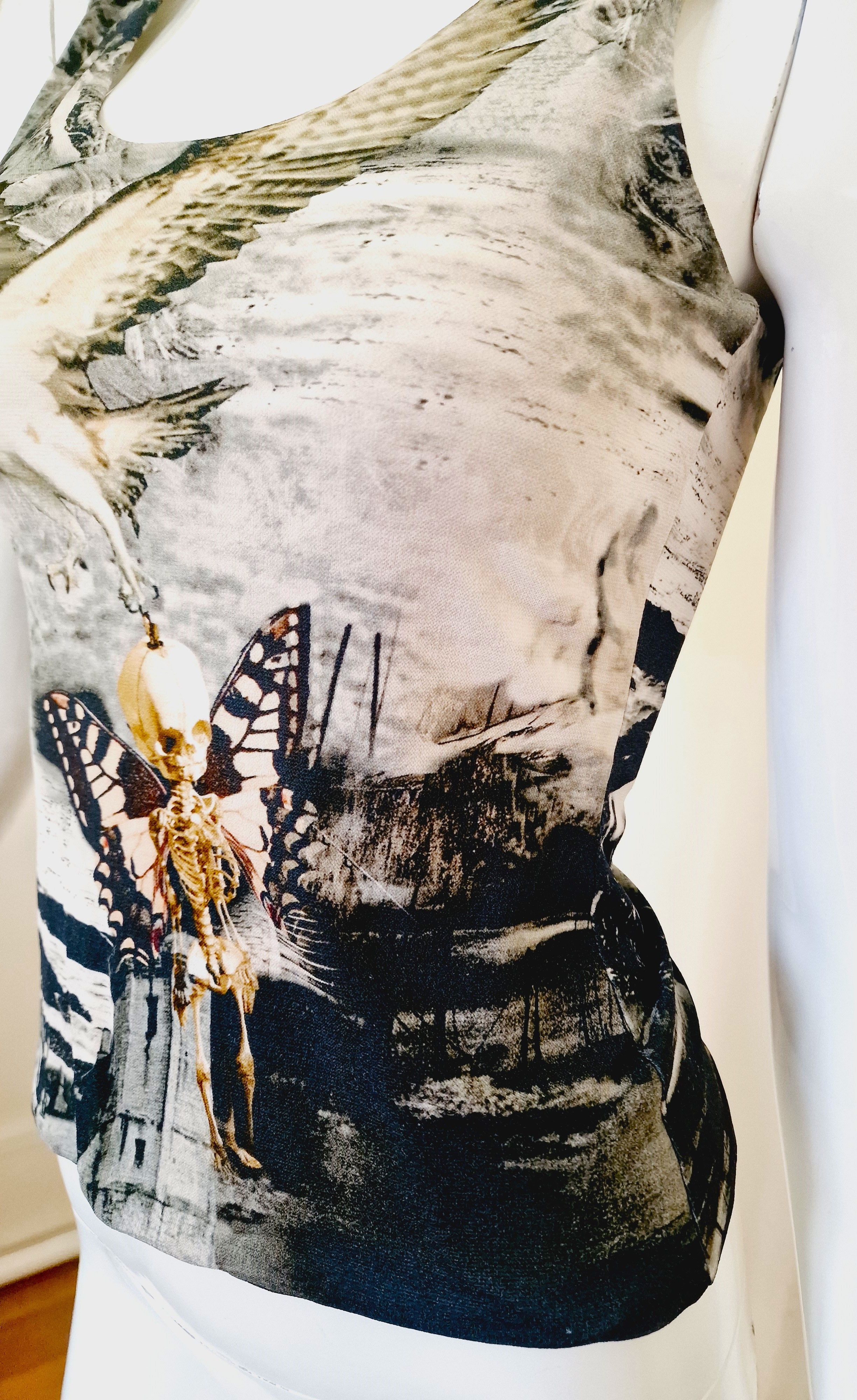 Alexander McQueen Alexander McQueen Skull Butterfly Skeleton Bird Tee Top Size US S / EU 44-46 / 1 - 11 Thumbnail