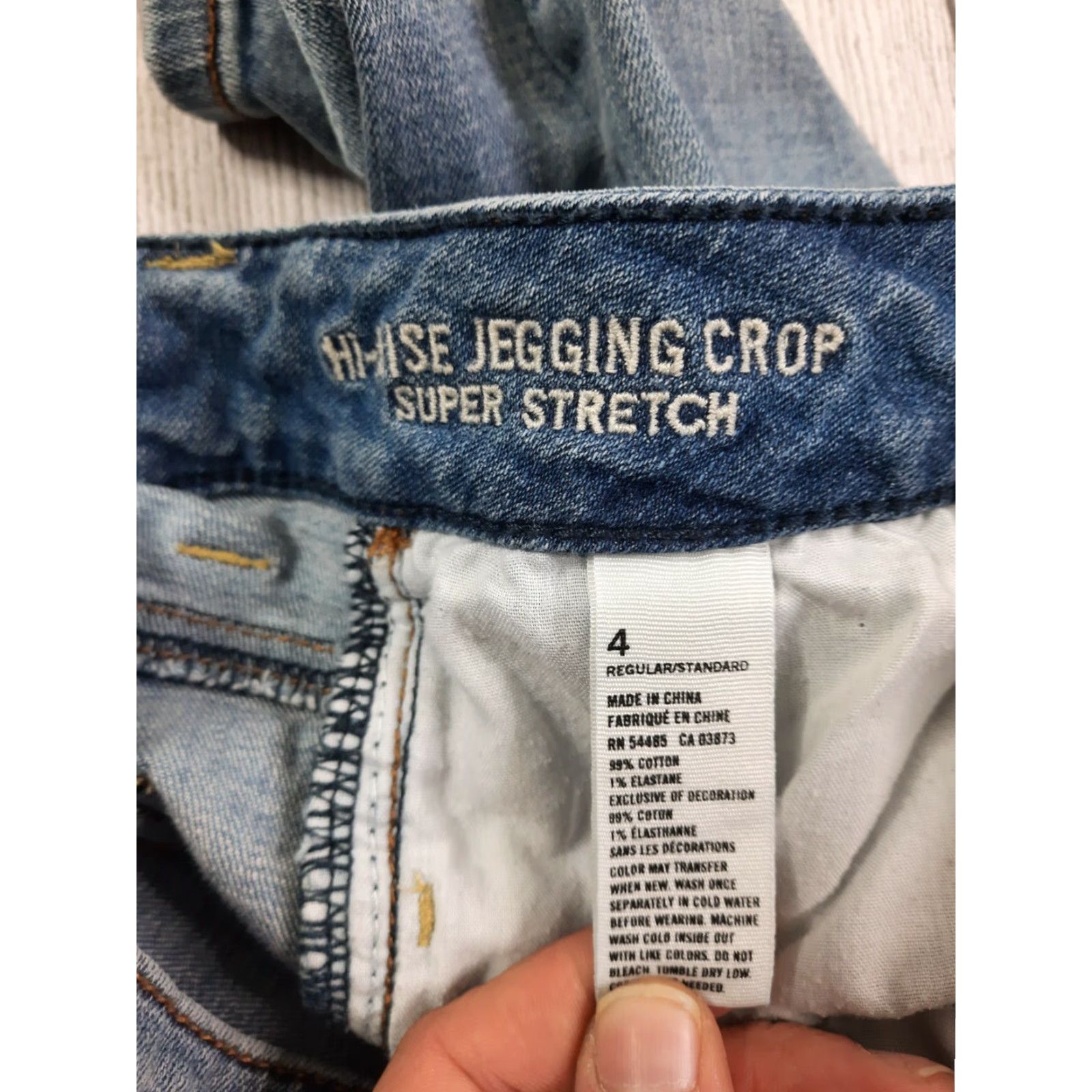 American Eagle Outfitters VINTAGE? No — American Eagle Outfitters Women's Jegging Crop Jeans Blue 5-Pocket Stretch High Rise Slim Size 4 Reg M4J Women Size 27" / US 4 / IT 40 - 4 Thumbnail