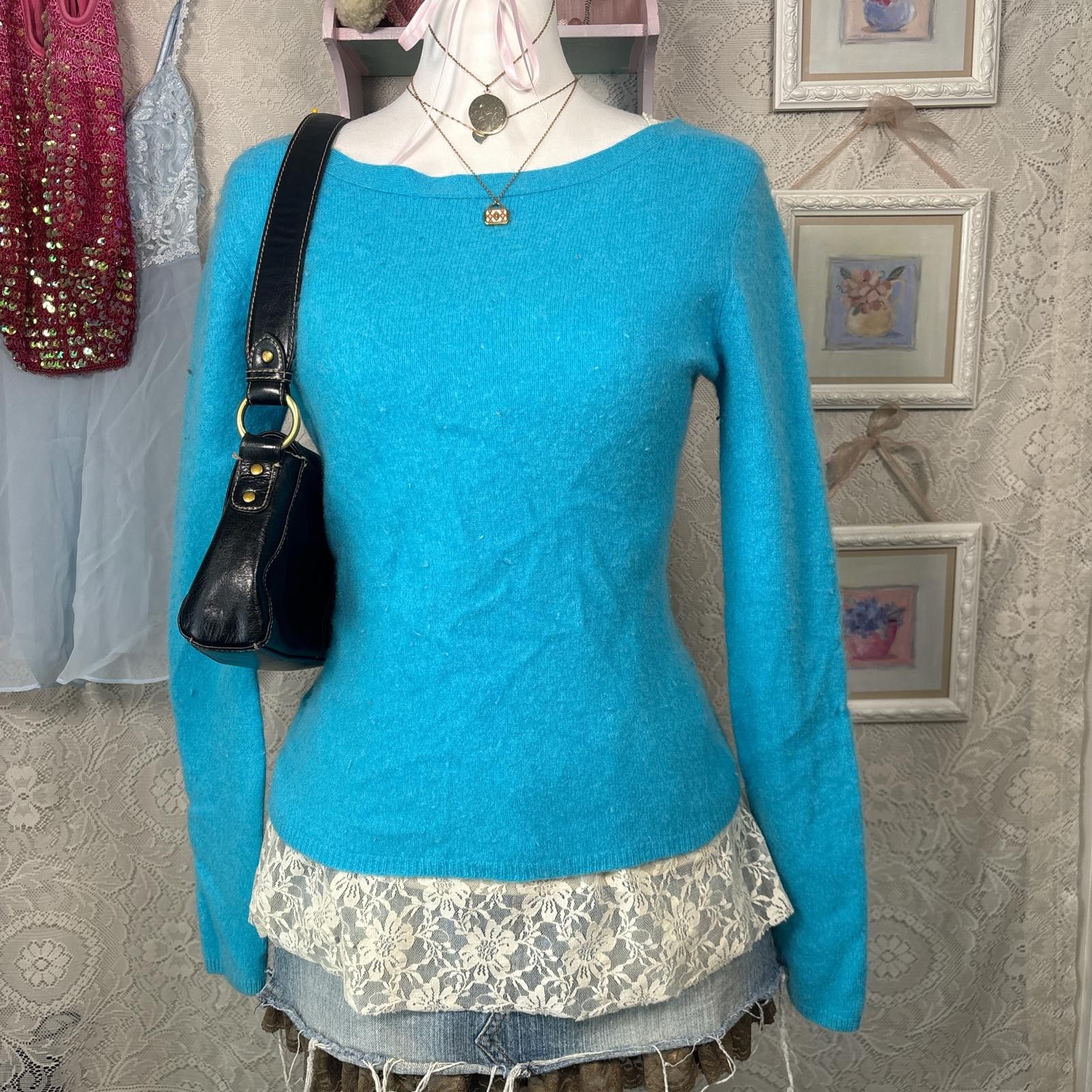 Other vintage cashmere soft wide neck sweater Size L / US 10 / IT 46 - 2 Thumbnail